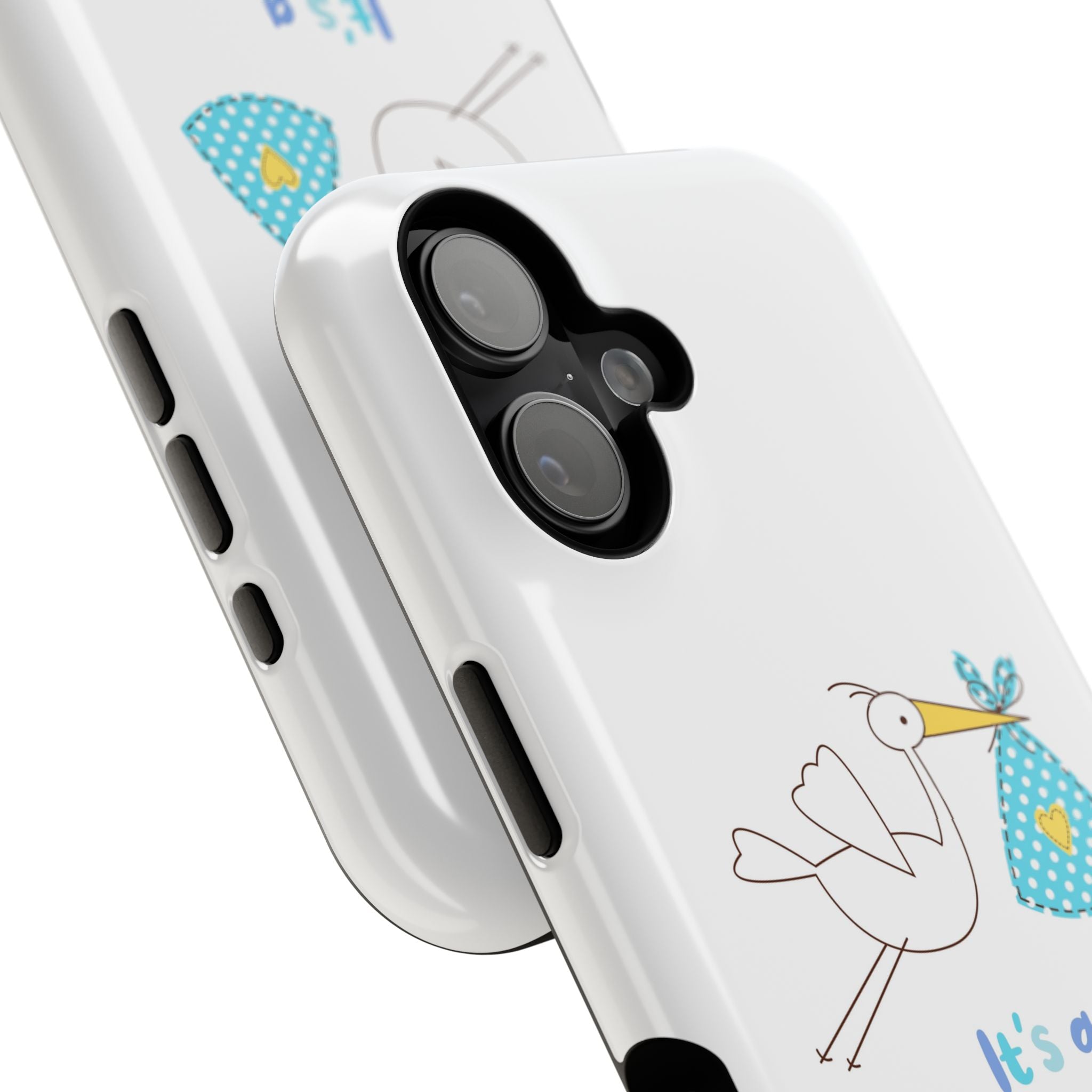 Stork 'It's a Boy' Phone Case | Impact-Resistant Case