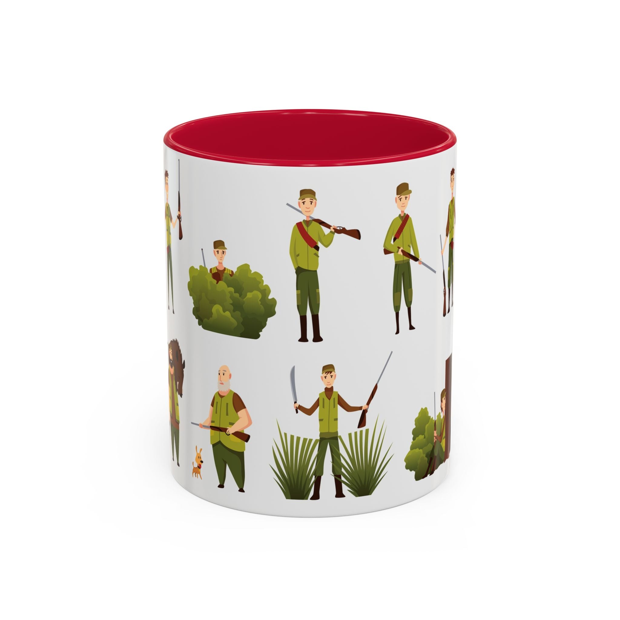 Hunter Pattern Mug | Hunting Illustrations, Outdoorsman Coffee Cup