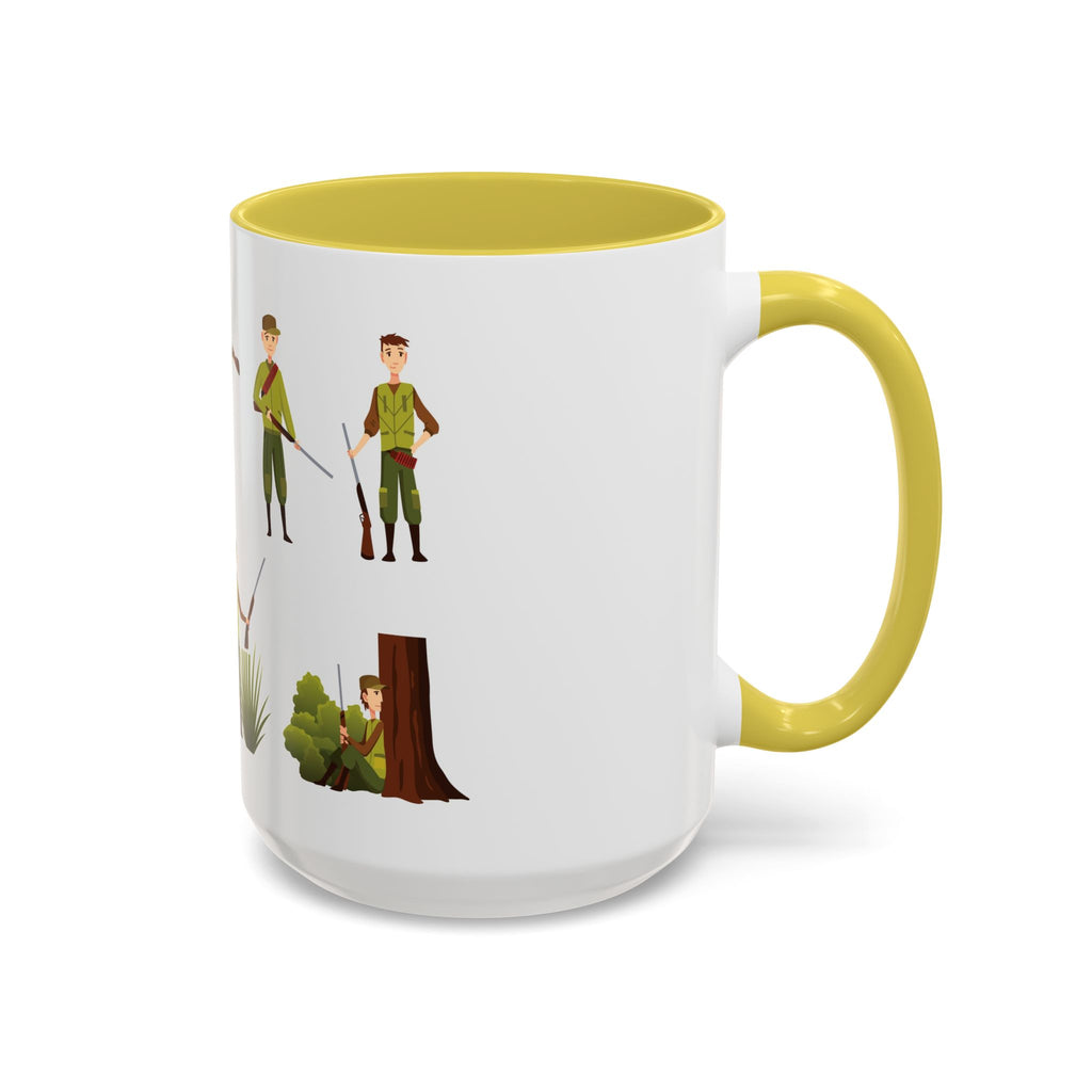 Hunter Pattern Mug | Hunting Illustrations, Outdoorsman Coffee Cup