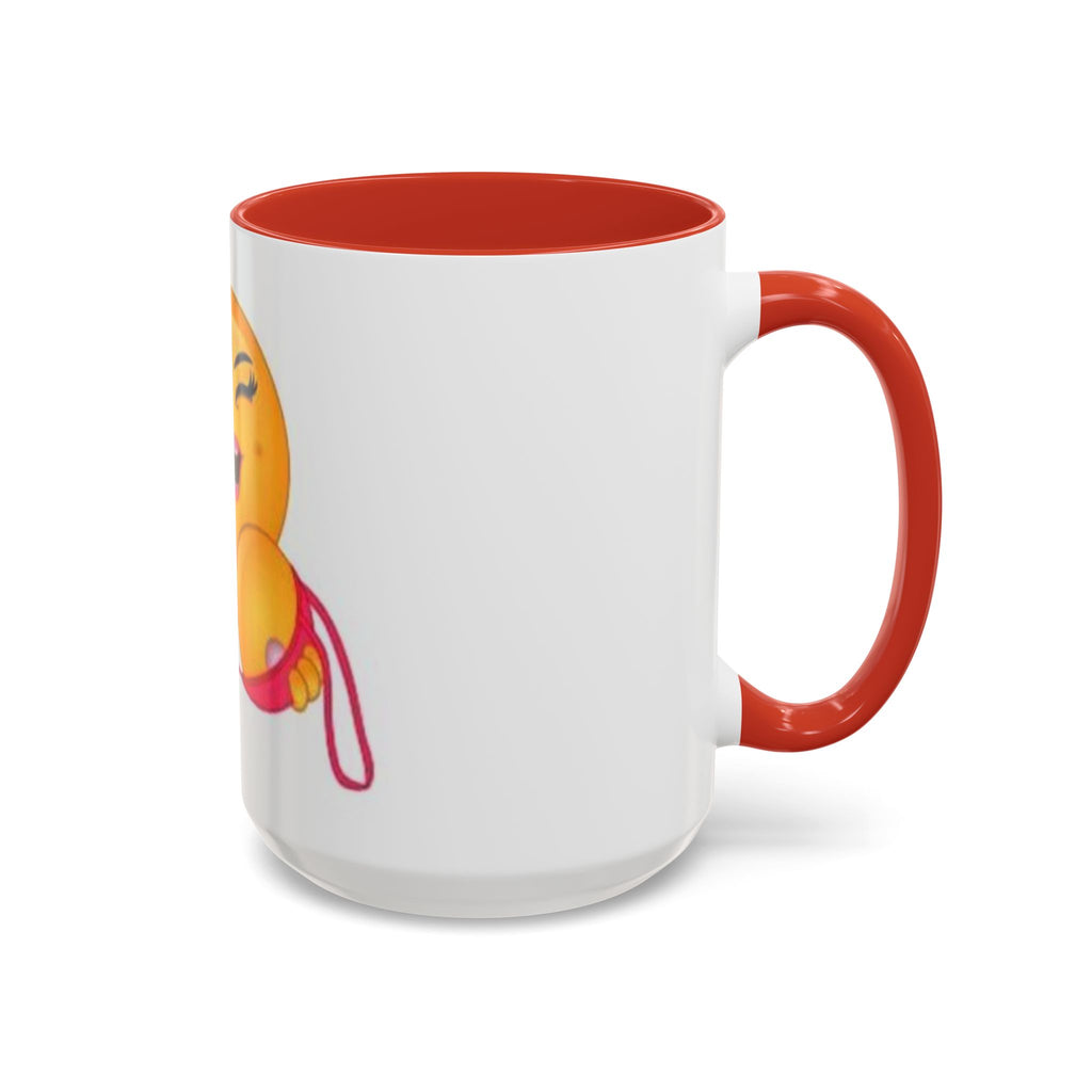 Winking Boob Emoji Mug Accent Coffee Mug | 11oz 15oz