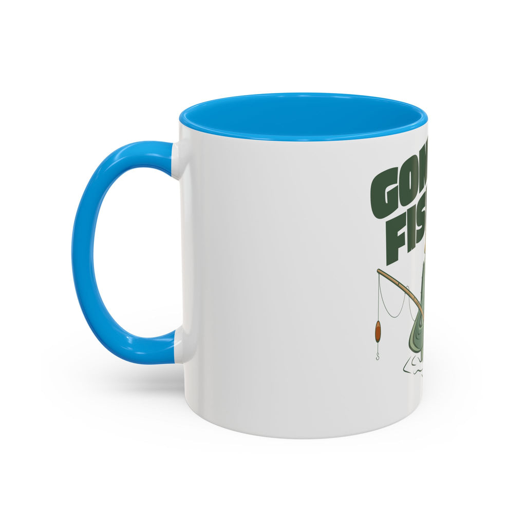 Gone Fishing fish character Mug | 11oz 15oz colorful ceramic