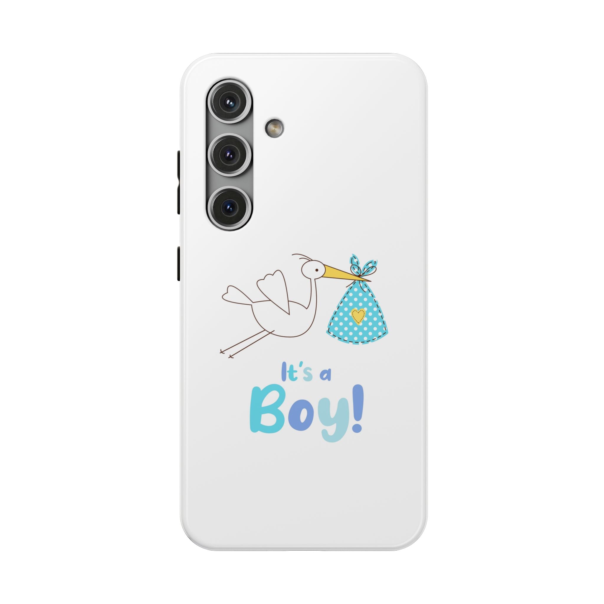Stork 'It's a Boy' Phone Case | Impact-Resistant Case