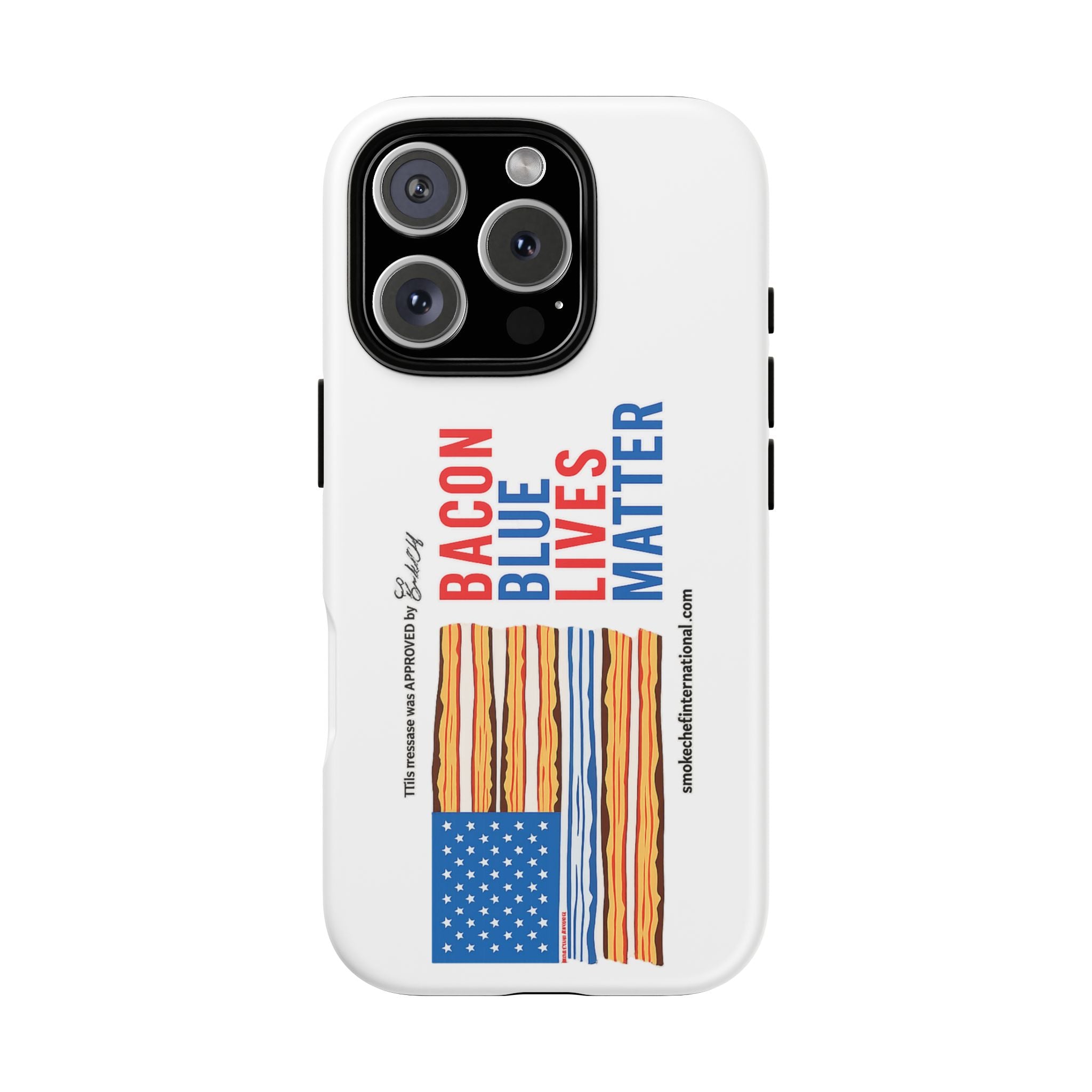 Bacon Blue Lives Matter Phone Case | Patriotic Flag Bacon Illustration