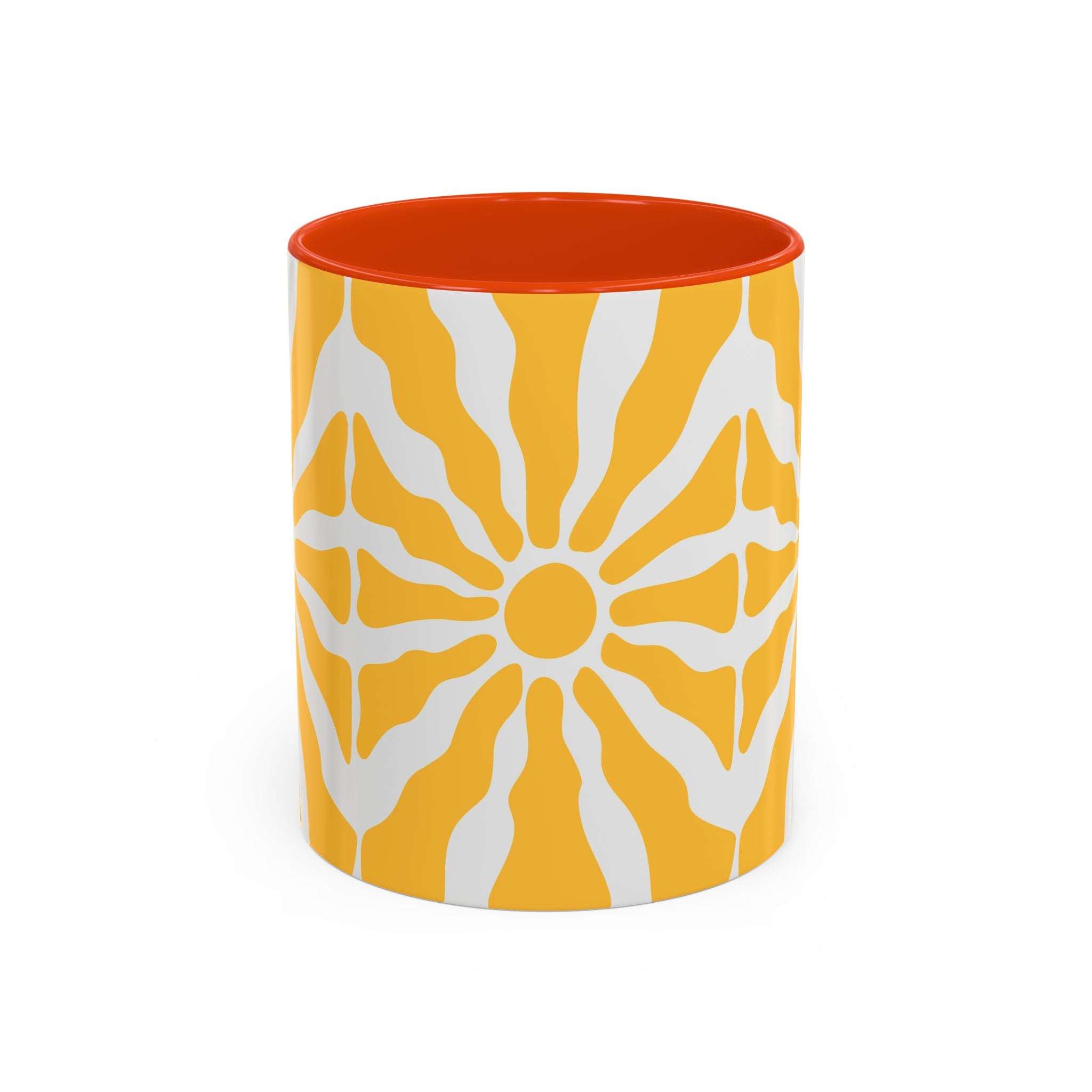 Yellow Sunburst Mug | Ceramic Coffee Cup