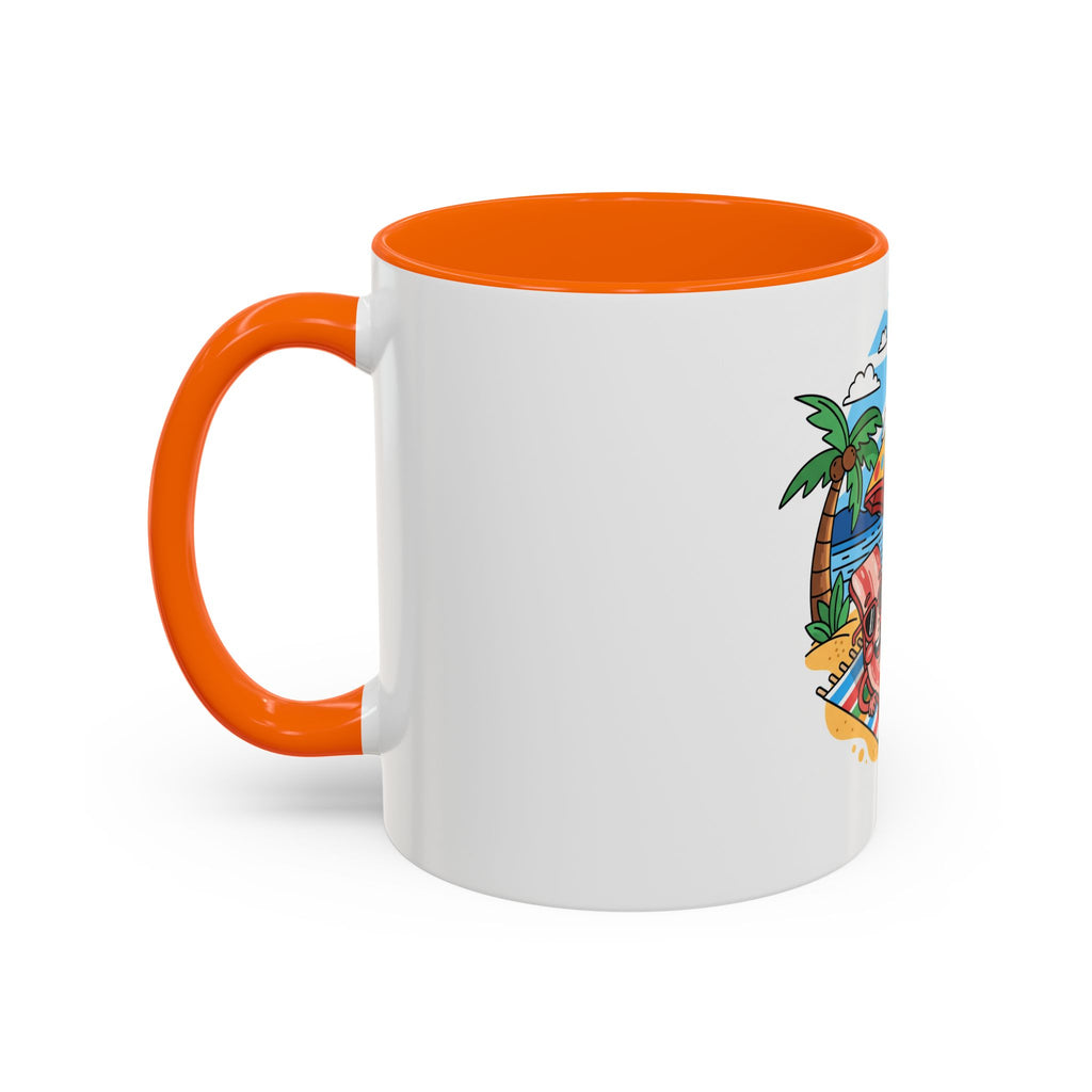 Sizzle & Chill Bacon Sunbathing Cartoon Accent Coffee Mug | 11oz or 15oz