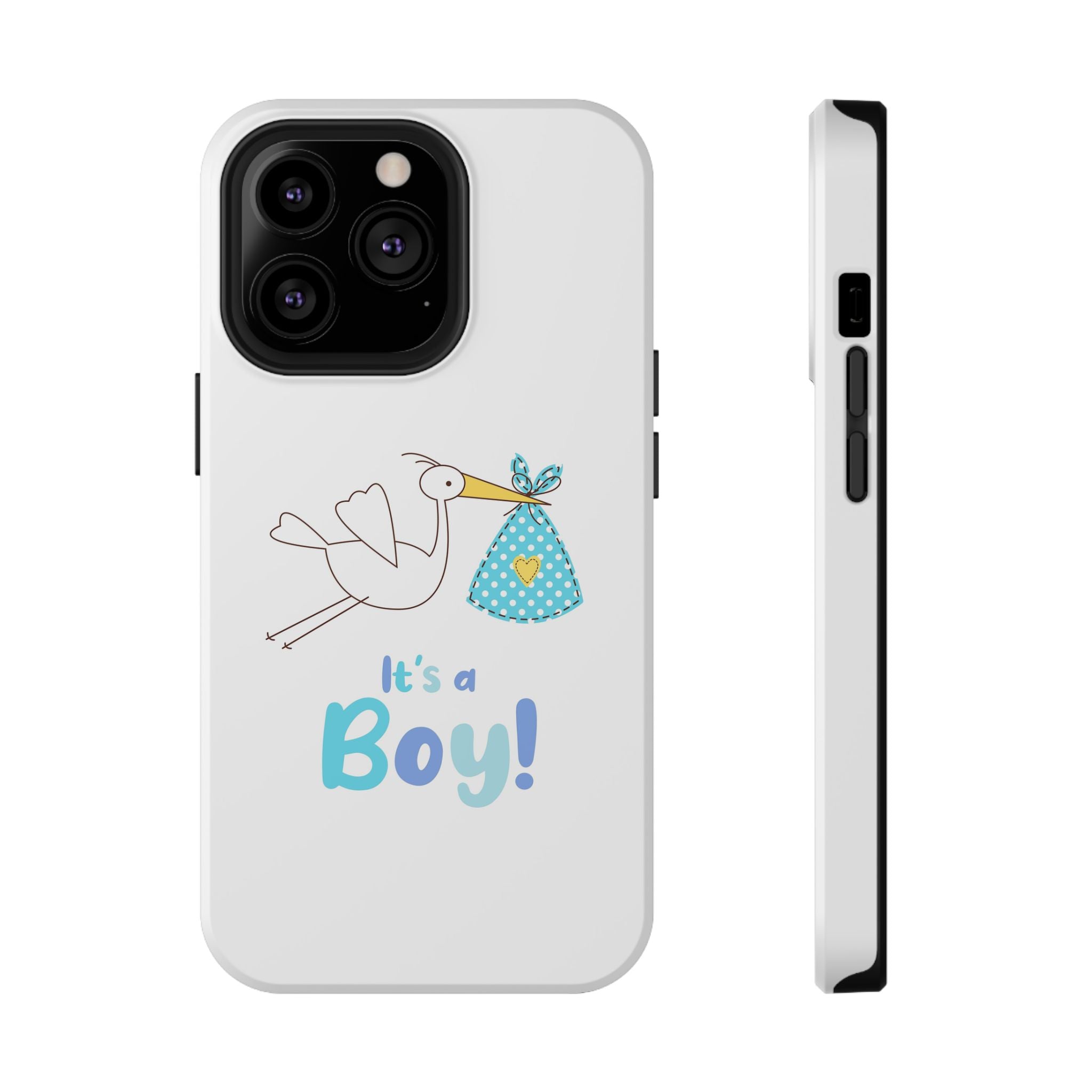 Stork 'It's a Boy' Phone Case | Impact-Resistant Case