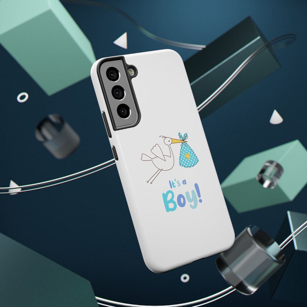Stork 'It's a Boy' Phone Case | Impact-Resistant Case