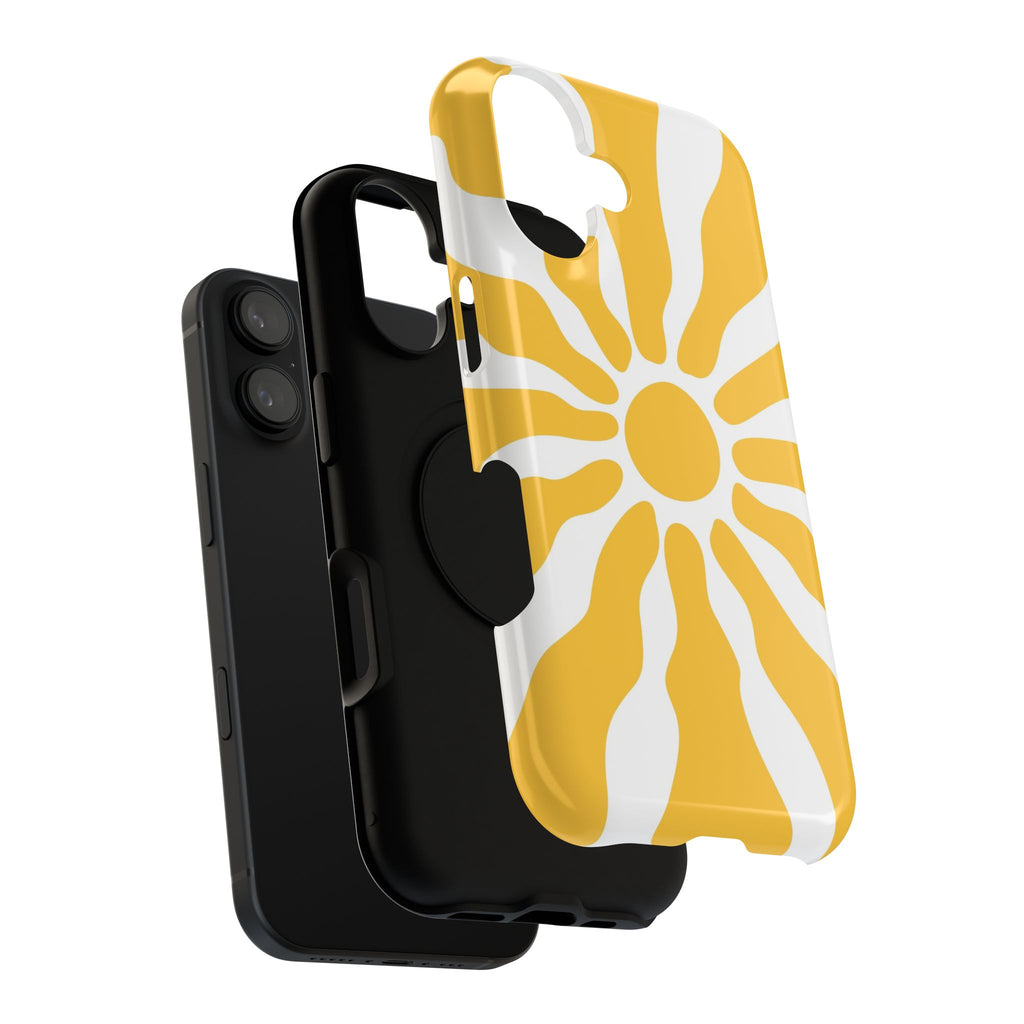 Retro Sunburst iPhone Case | Impact-Resistant Phone Case