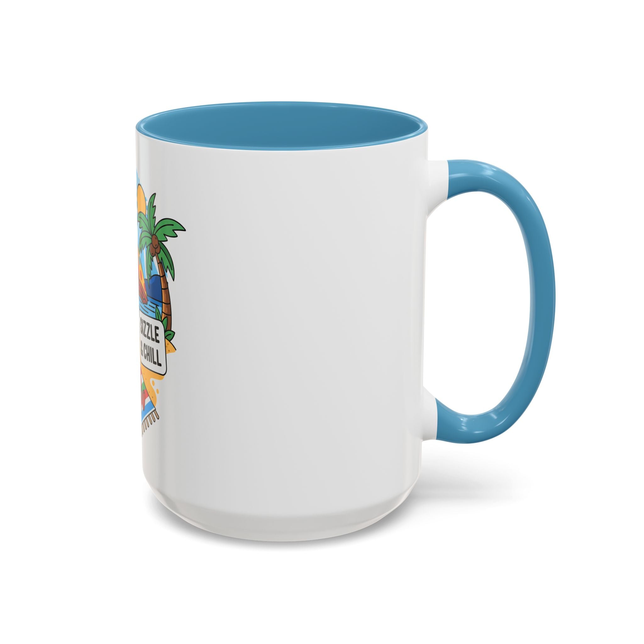 Sizzle & Chill Bacon Sunbathing Cartoon Accent Coffee Mug | 11oz or 15oz