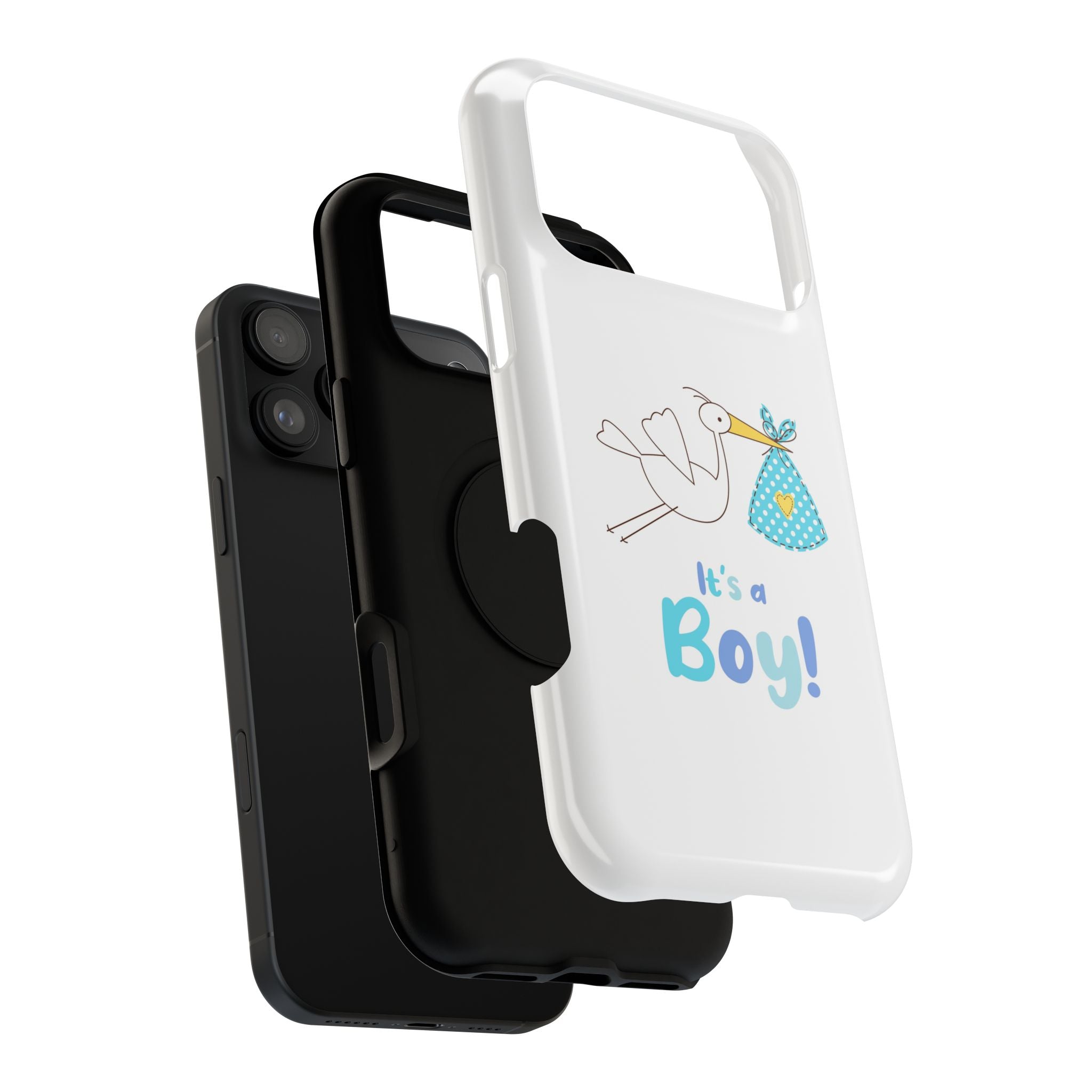 Stork 'It's a Boy' Phone Case | Impact-Resistant Case