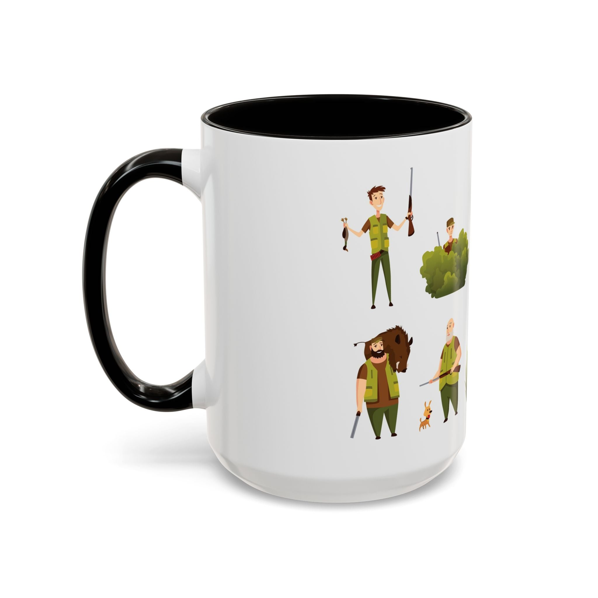 Hunter Pattern Mug | Hunting Illustrations, Outdoorsman Coffee Cup