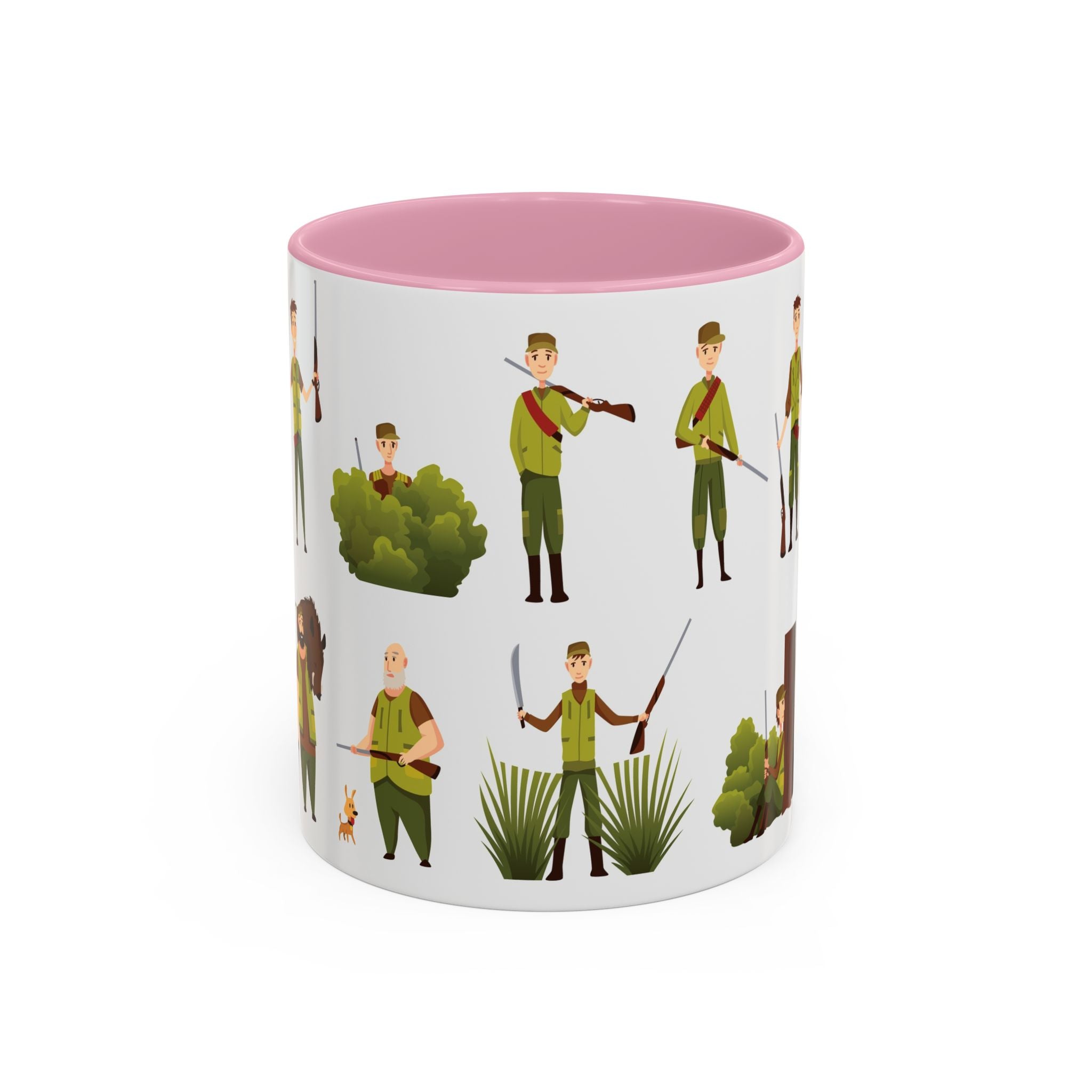 Hunter Pattern Mug | Hunting Illustrations, Outdoorsman Coffee Cup