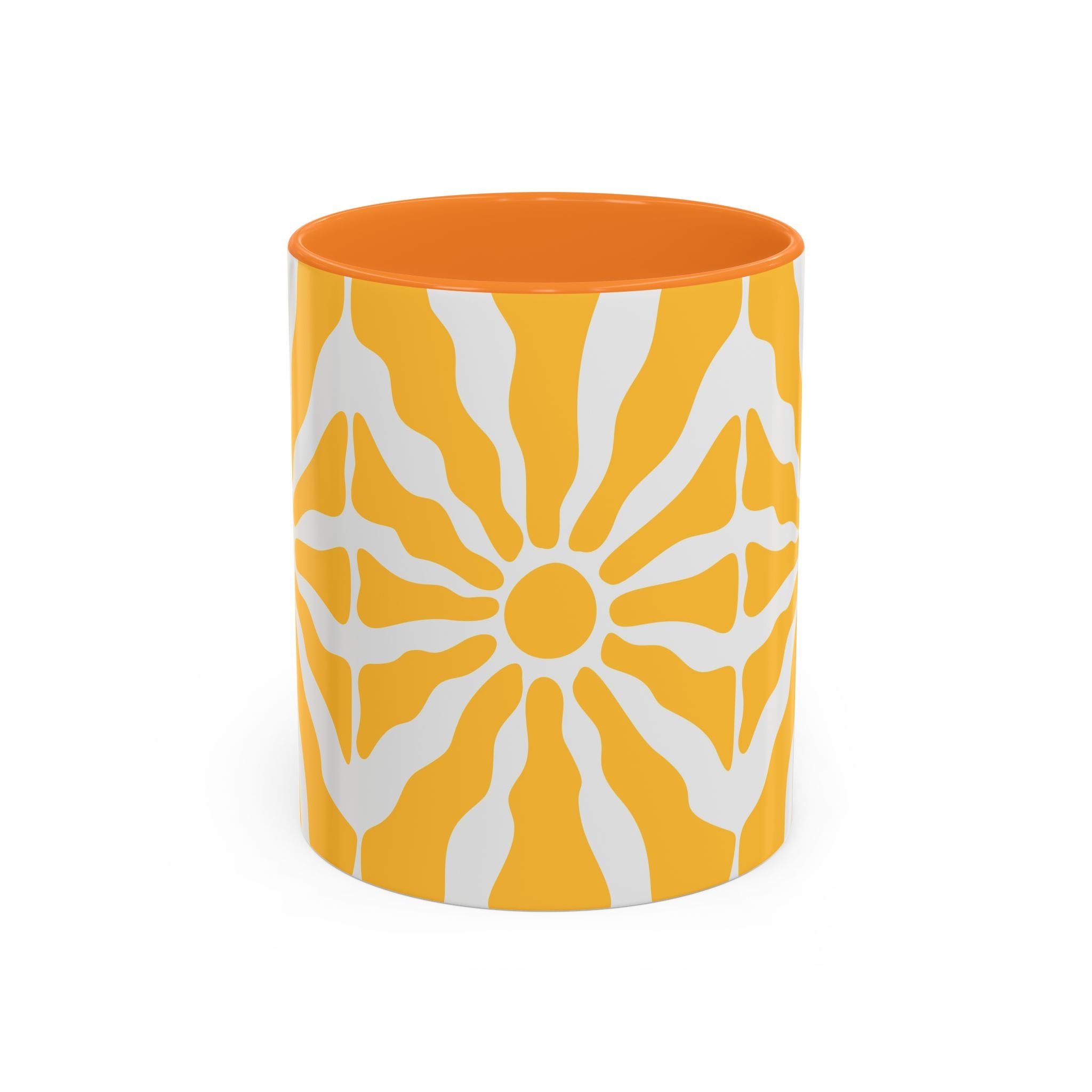 Yellow Sunburst Mug | Ceramic Coffee Cup