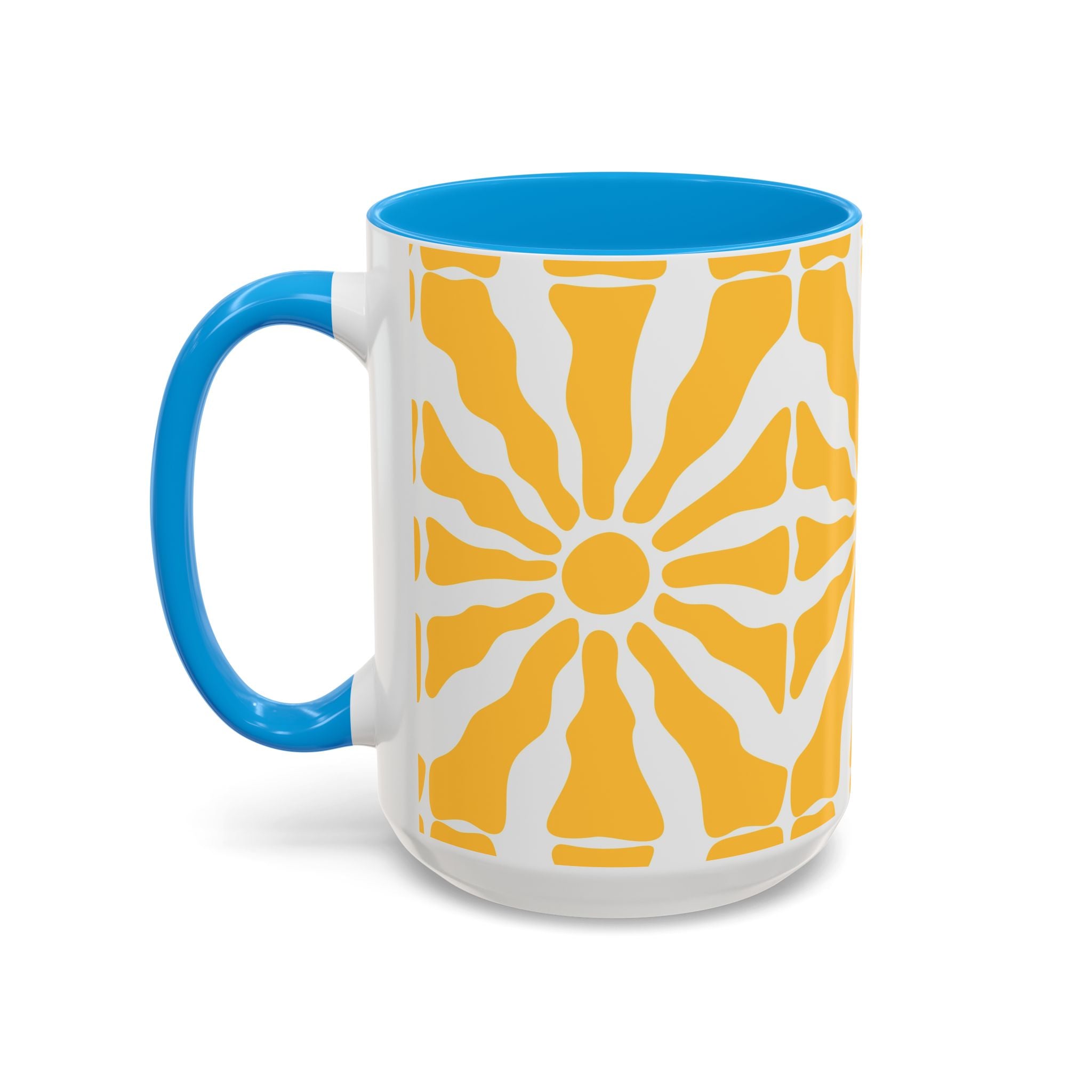 Yellow Sunburst Mug | Ceramic Coffee Cup
