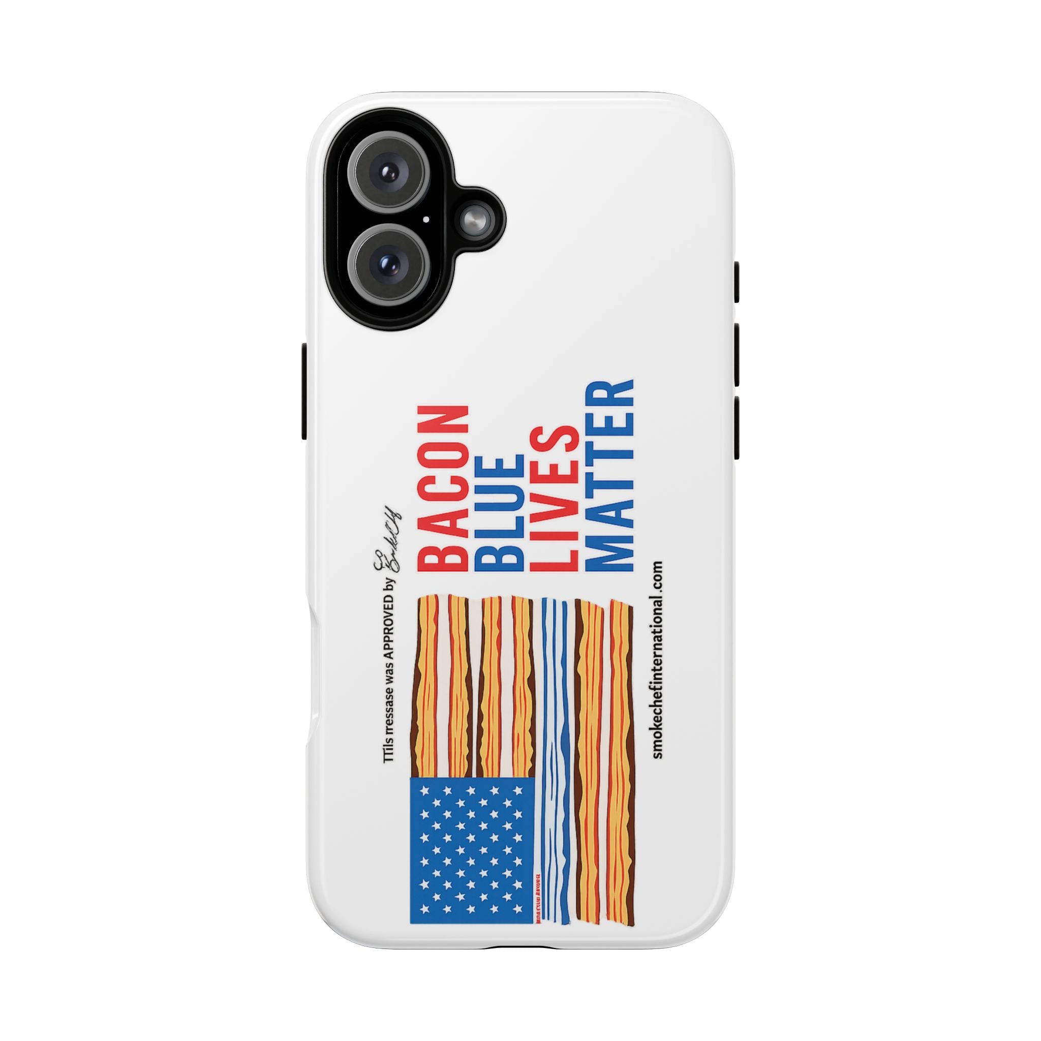Bacon Blue Lives Matter Phone Case | Patriotic Flag Bacon Illustration