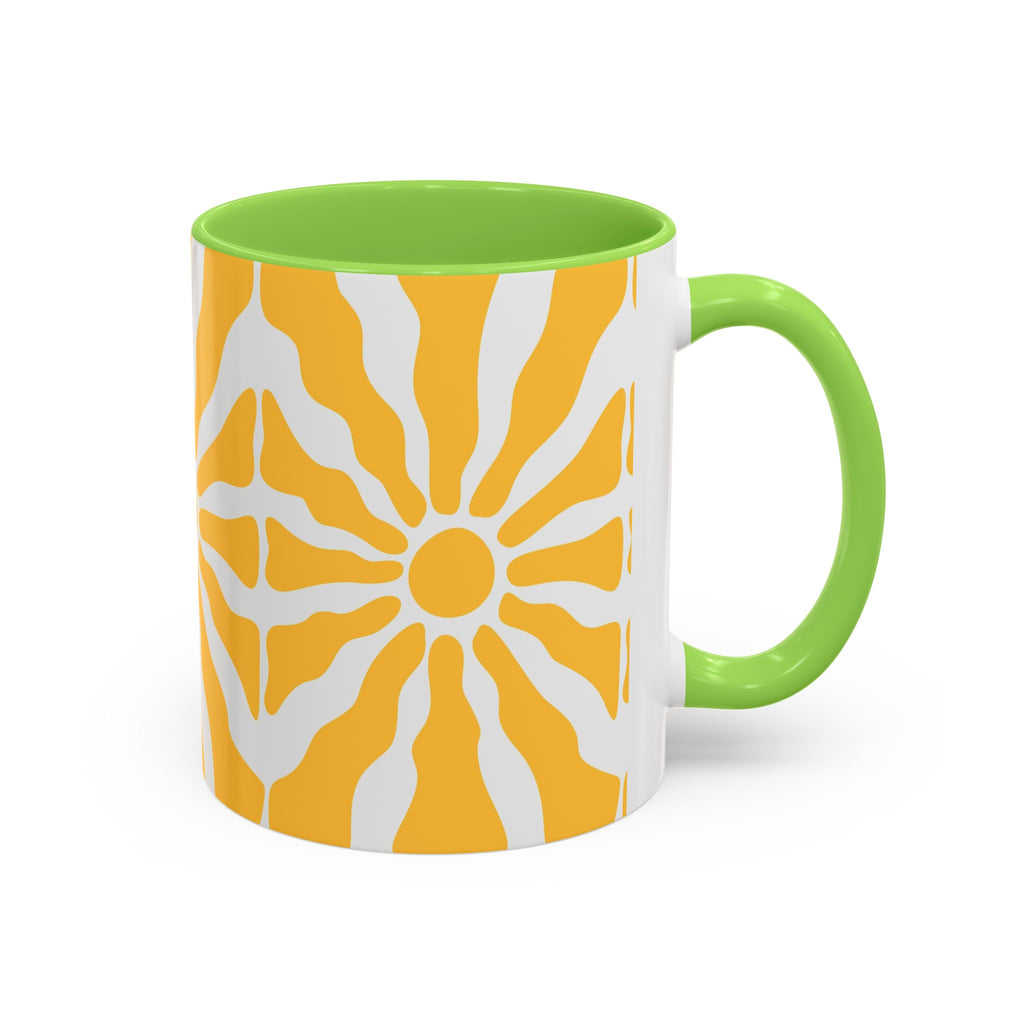Yellow Sunburst Mug | Ceramic Coffee Cup