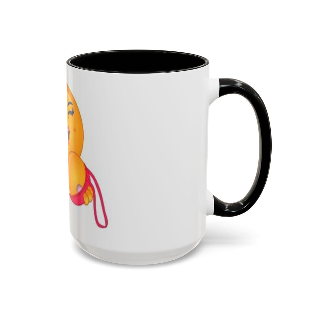 Winking Boob Emoji Mug Accent Coffee Mug | 11oz 15oz