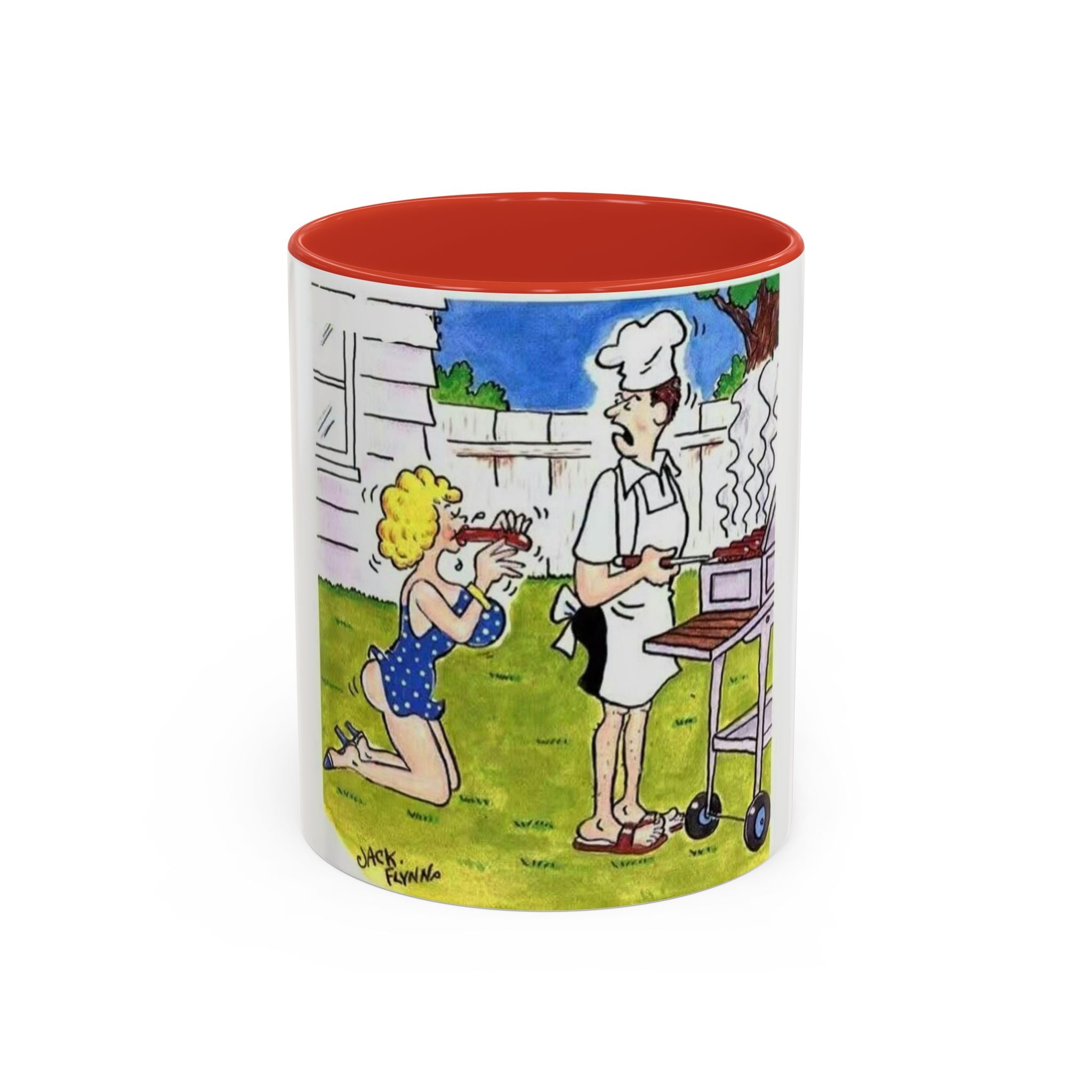 Backyard BBQ Cartoon mug | Accent Coffee Mug 11oz 15oz
