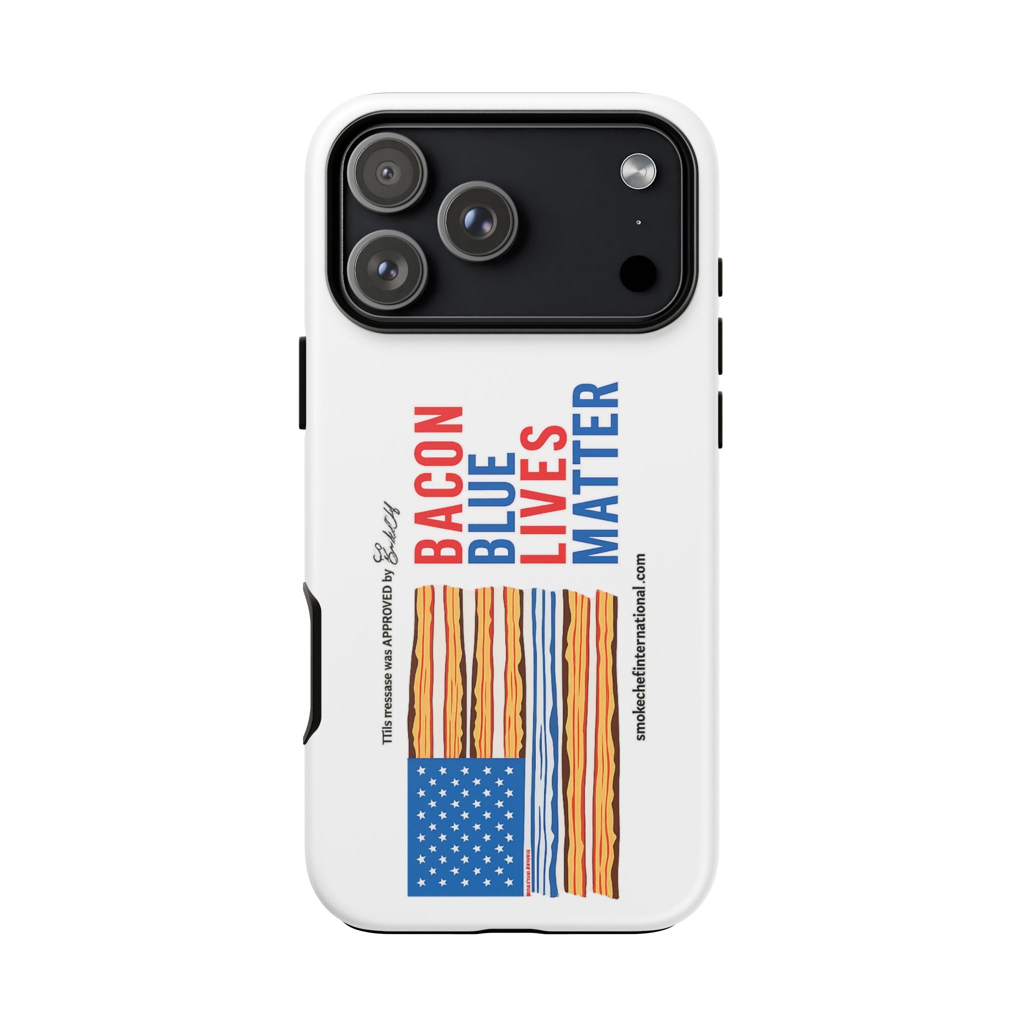 Bacon Blue Lives Matter Phone Case | Patriotic Flag Bacon Illustration
