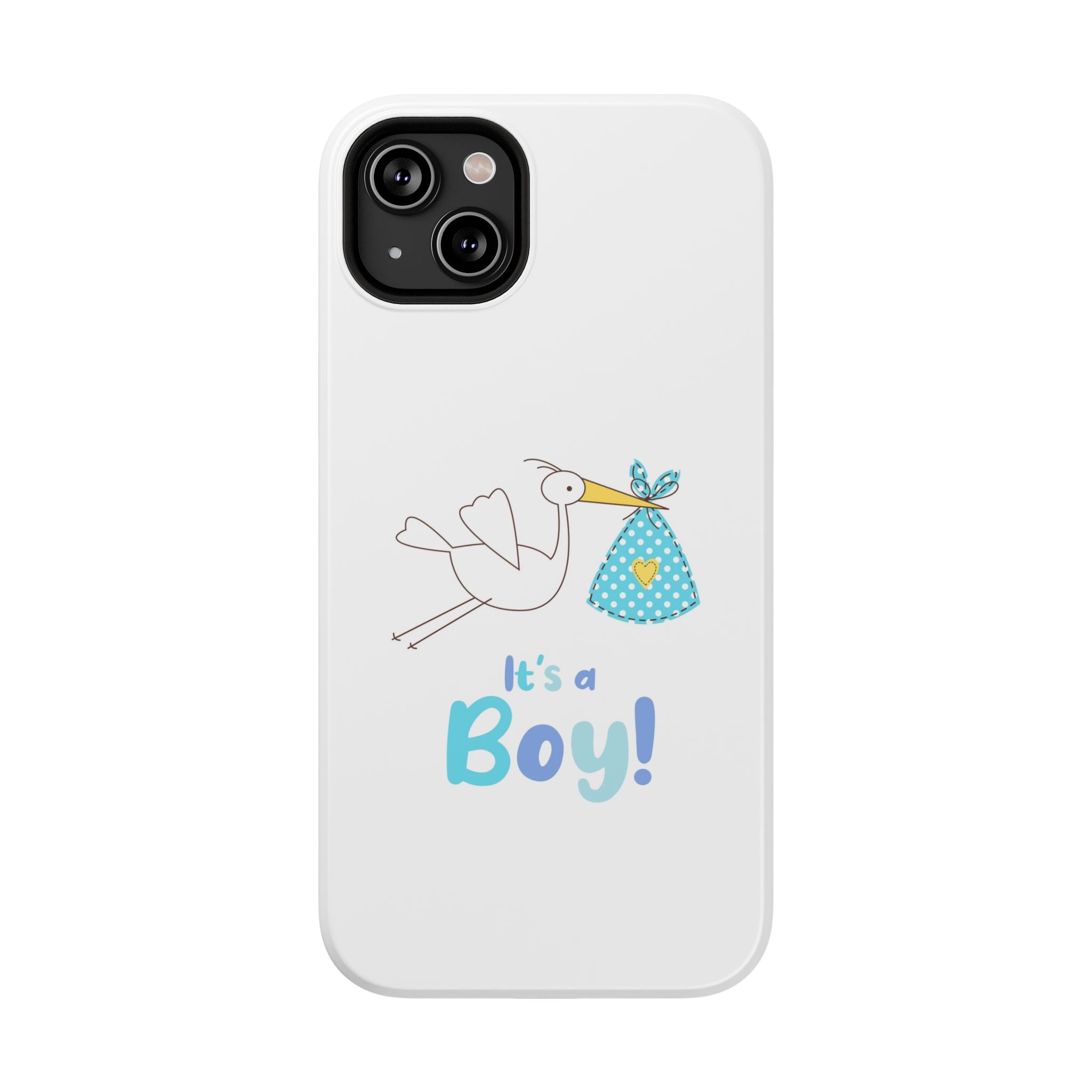 Stork 'It's a Boy' Phone Case | Impact-Resistant Case