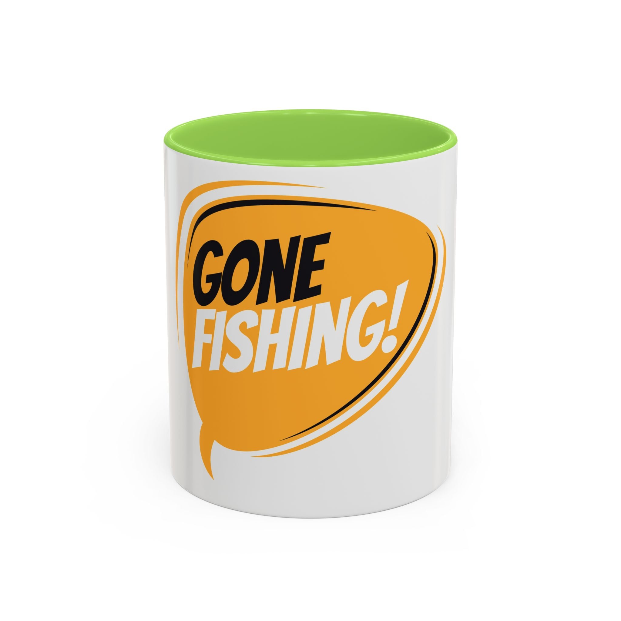 Gone Fishing Speech Bubble Mug | Fishing Quote Coffee Cup