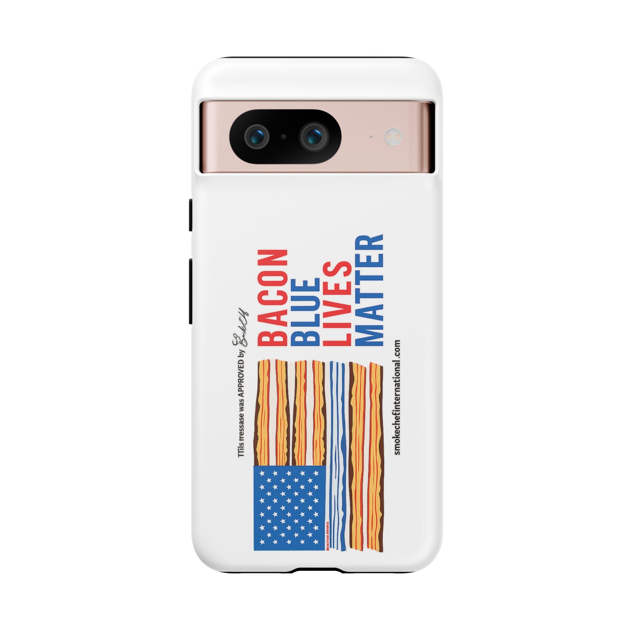 Bacon Blue Lives Matter Phone Case | Patriotic Flag Bacon Illustration