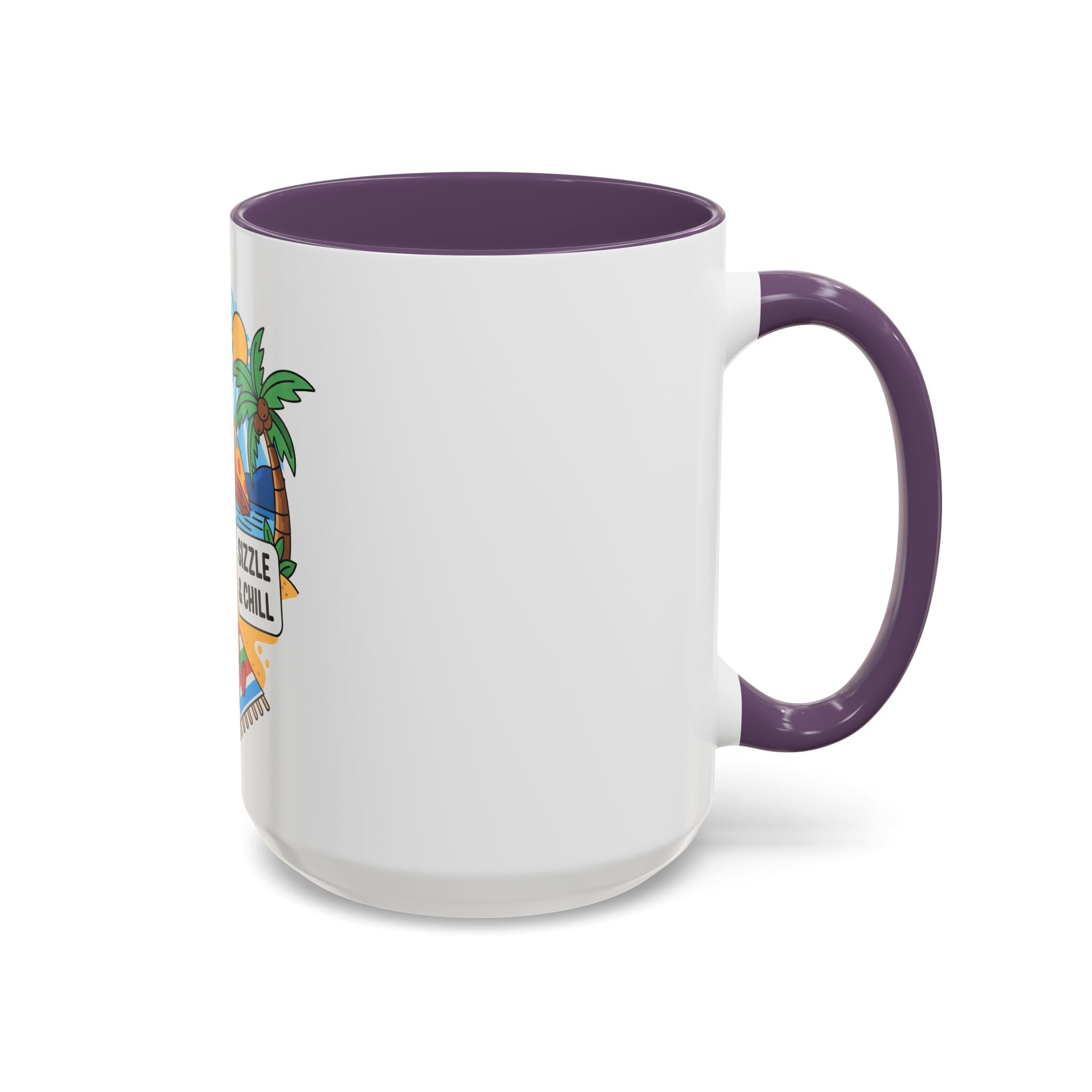 Sizzle & Chill Bacon Sunbathing Cartoon Accent Coffee Mug | 11oz or 15oz