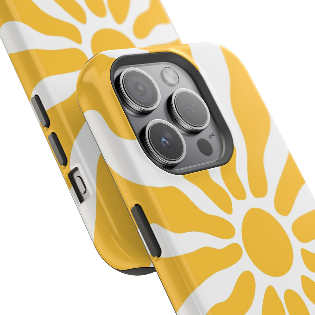 Retro Sunburst iPhone Case | Impact-Resistant Phone Case