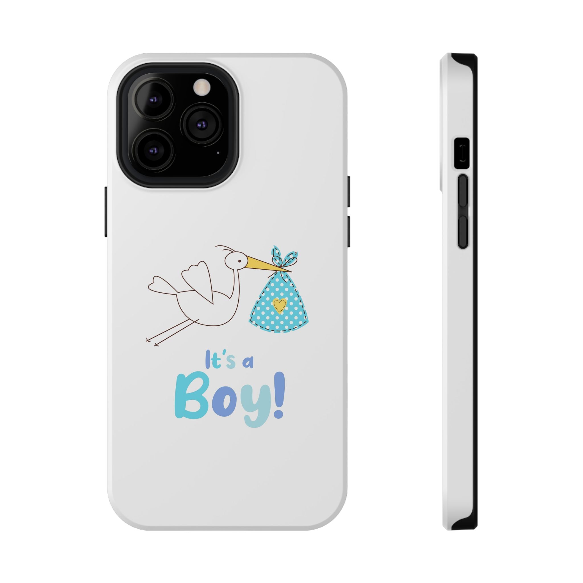 Stork 'It's a Boy' Phone Case | Impact-Resistant Case
