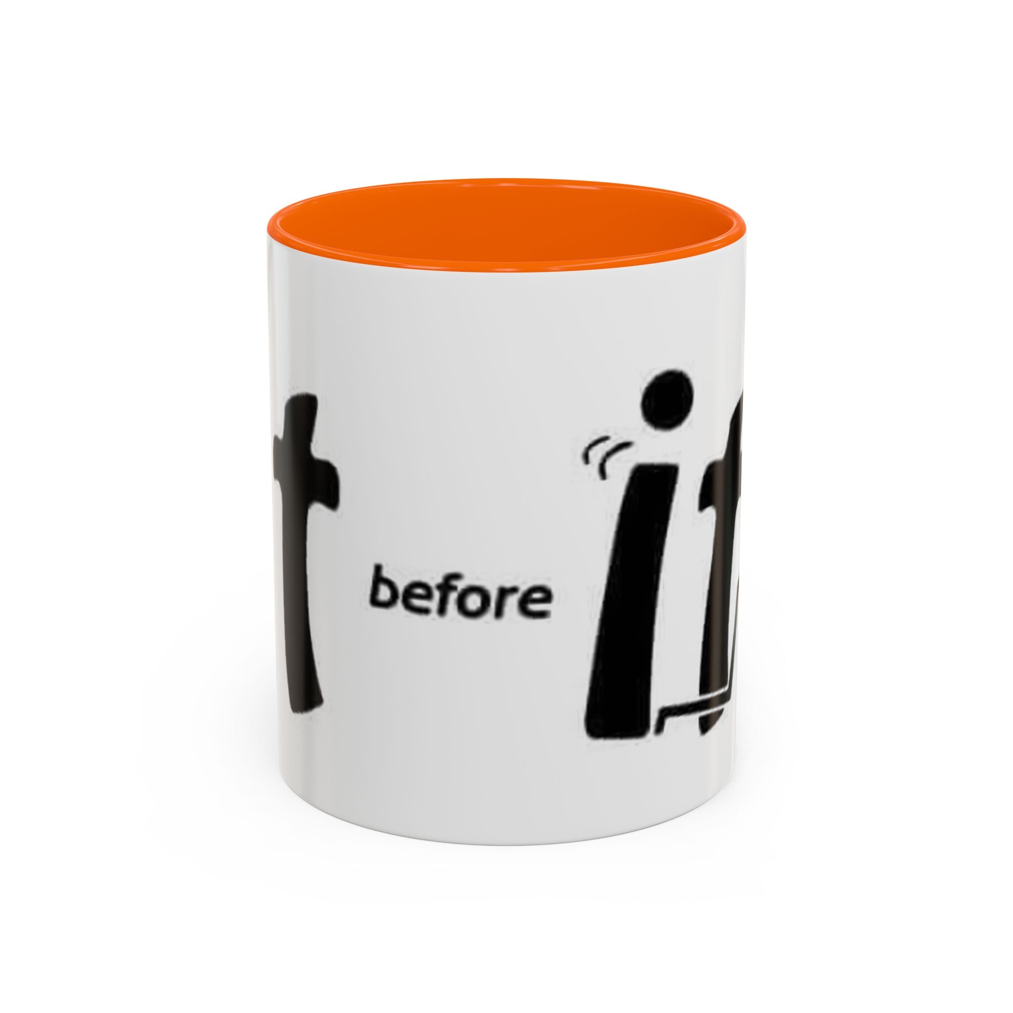 Sit Before It Mug | Funny Stick Figure Coffee Cup, Morning Routine Accent Mug