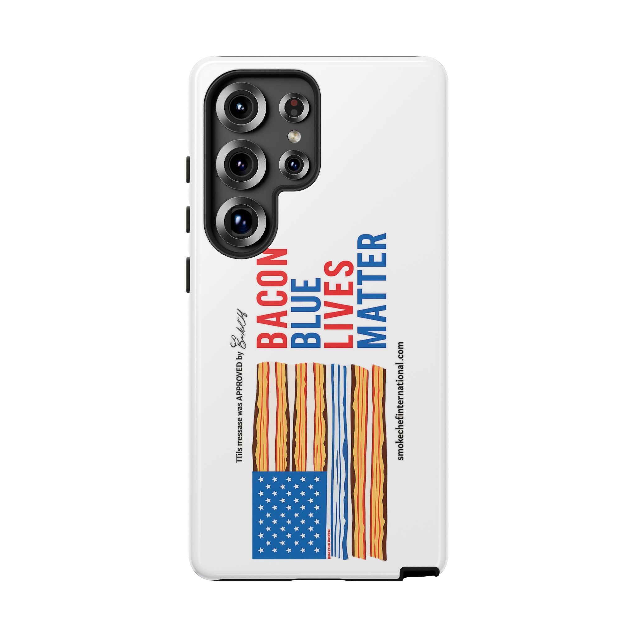 Bacon Blue Lives Matter Phone Case | Patriotic Flag Bacon Illustration