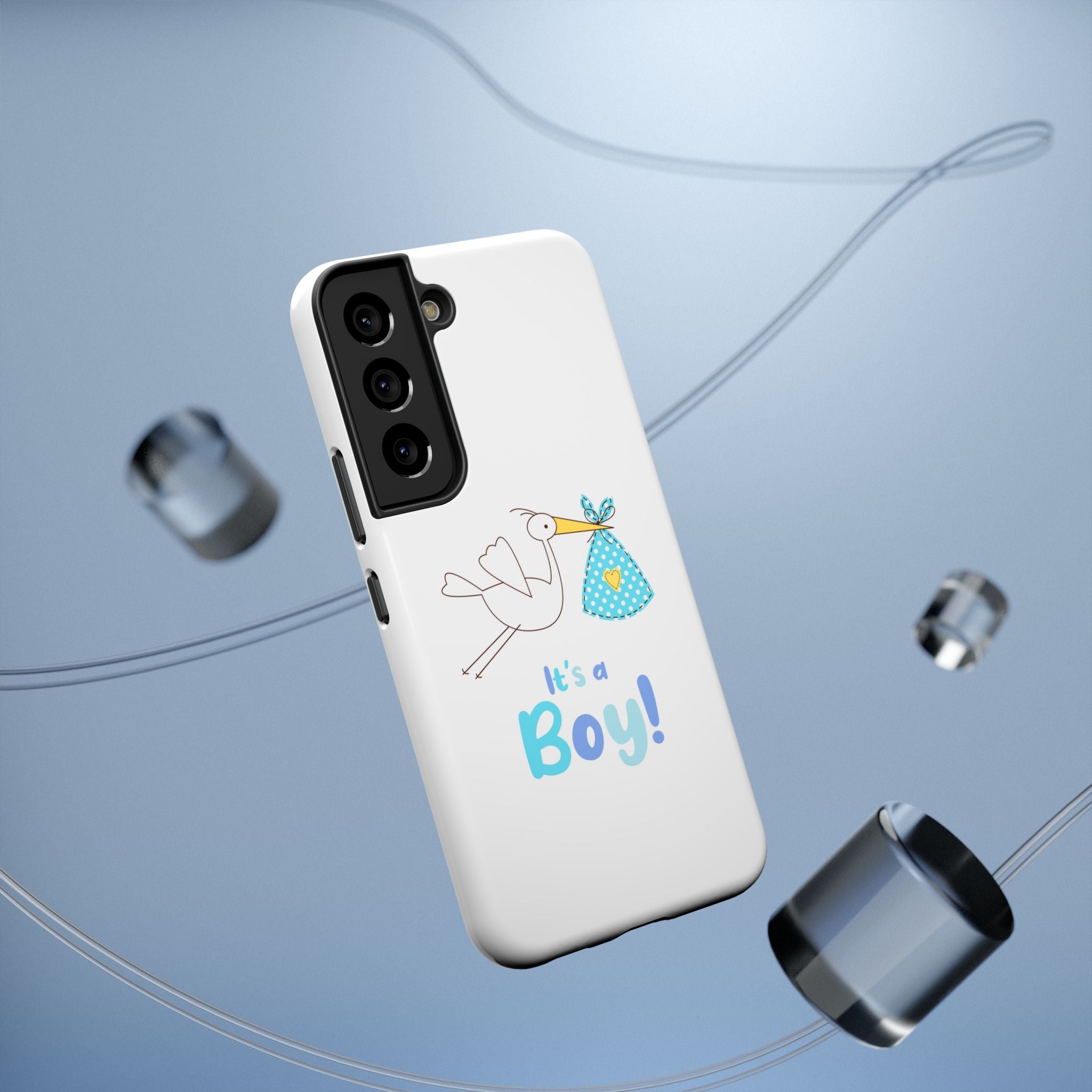Stork 'It's a Boy' Phone Case | Impact-Resistant Case