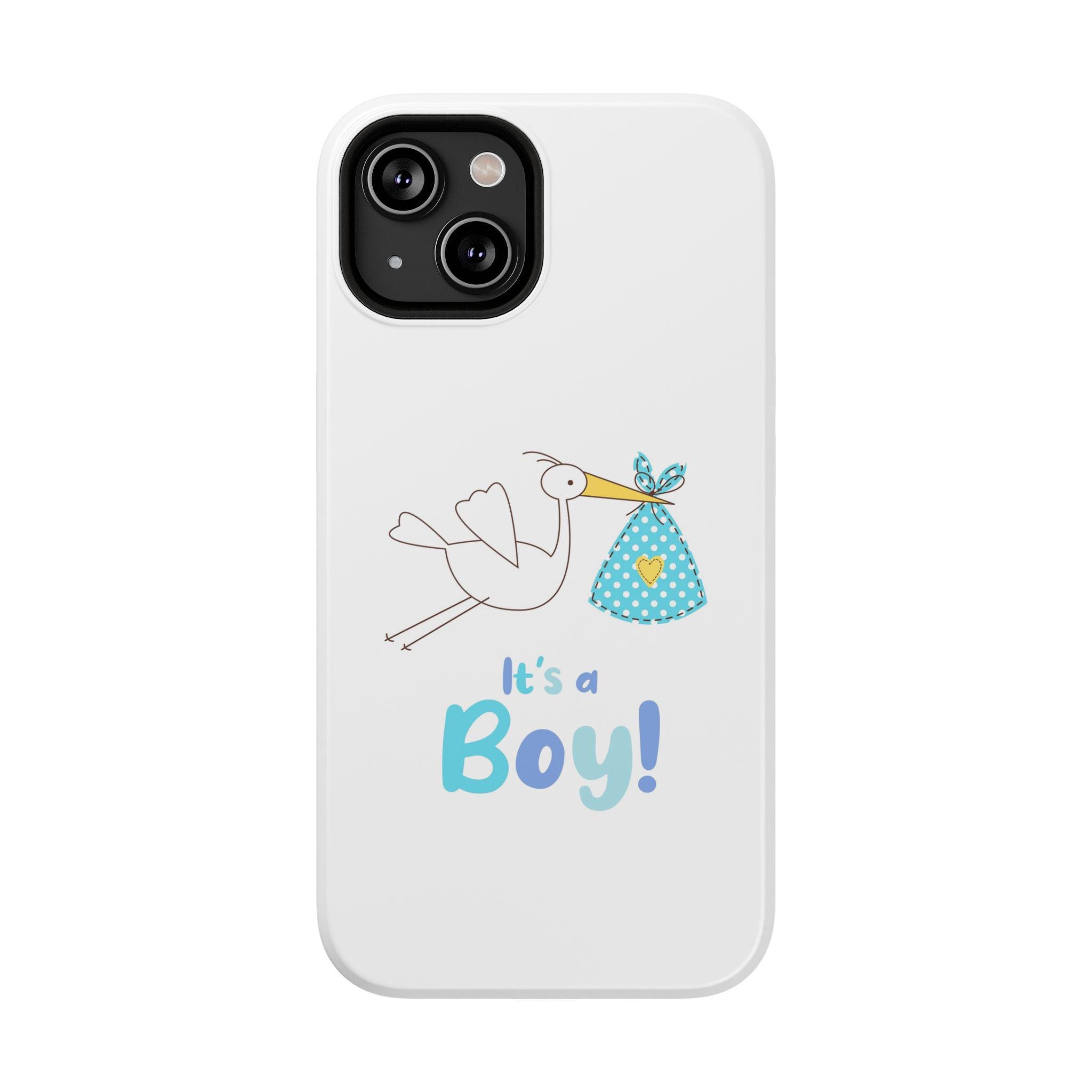 Stork 'It's a Boy' Phone Case | Impact-Resistant Case