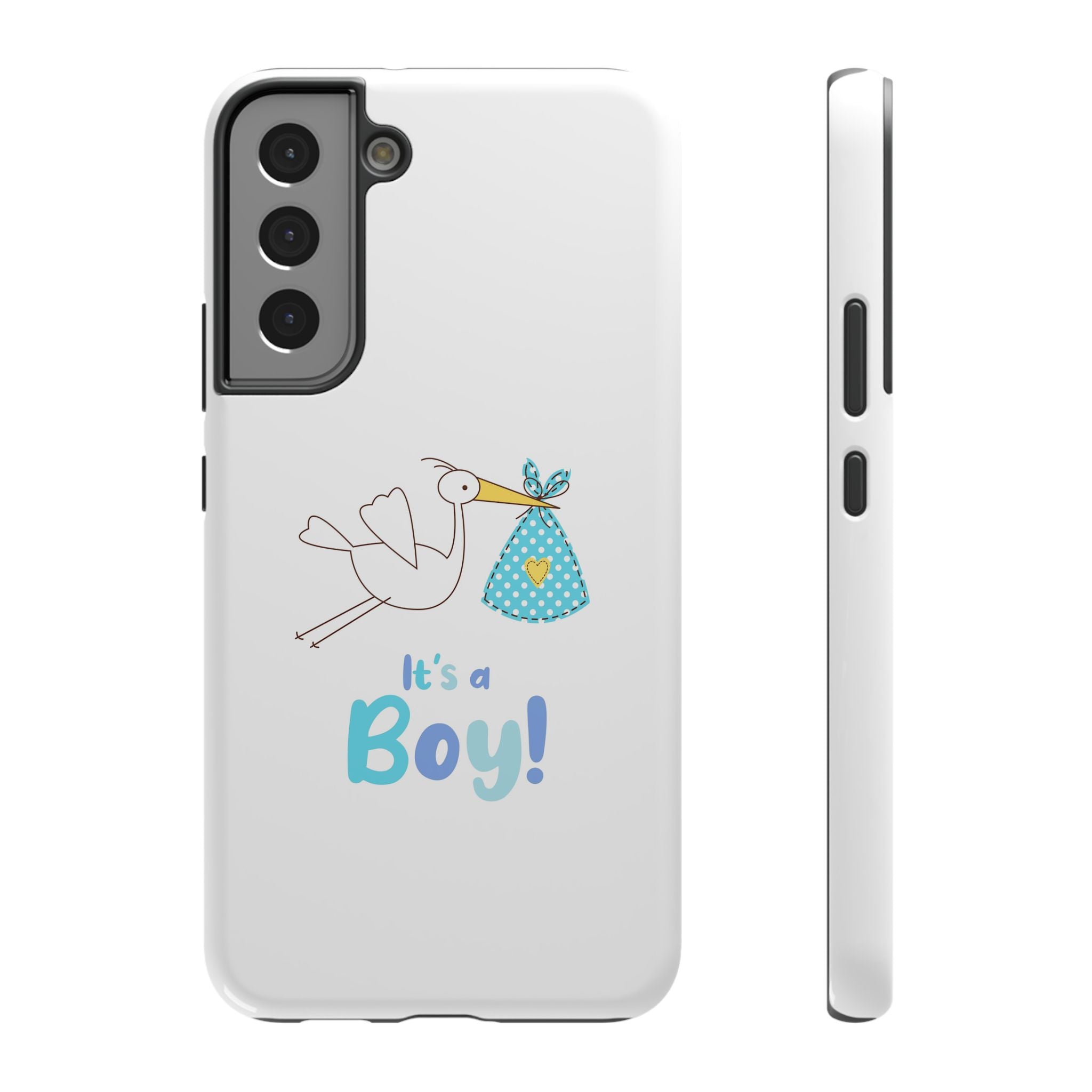 Stork 'It's a Boy' Phone Case | Impact-Resistant Case