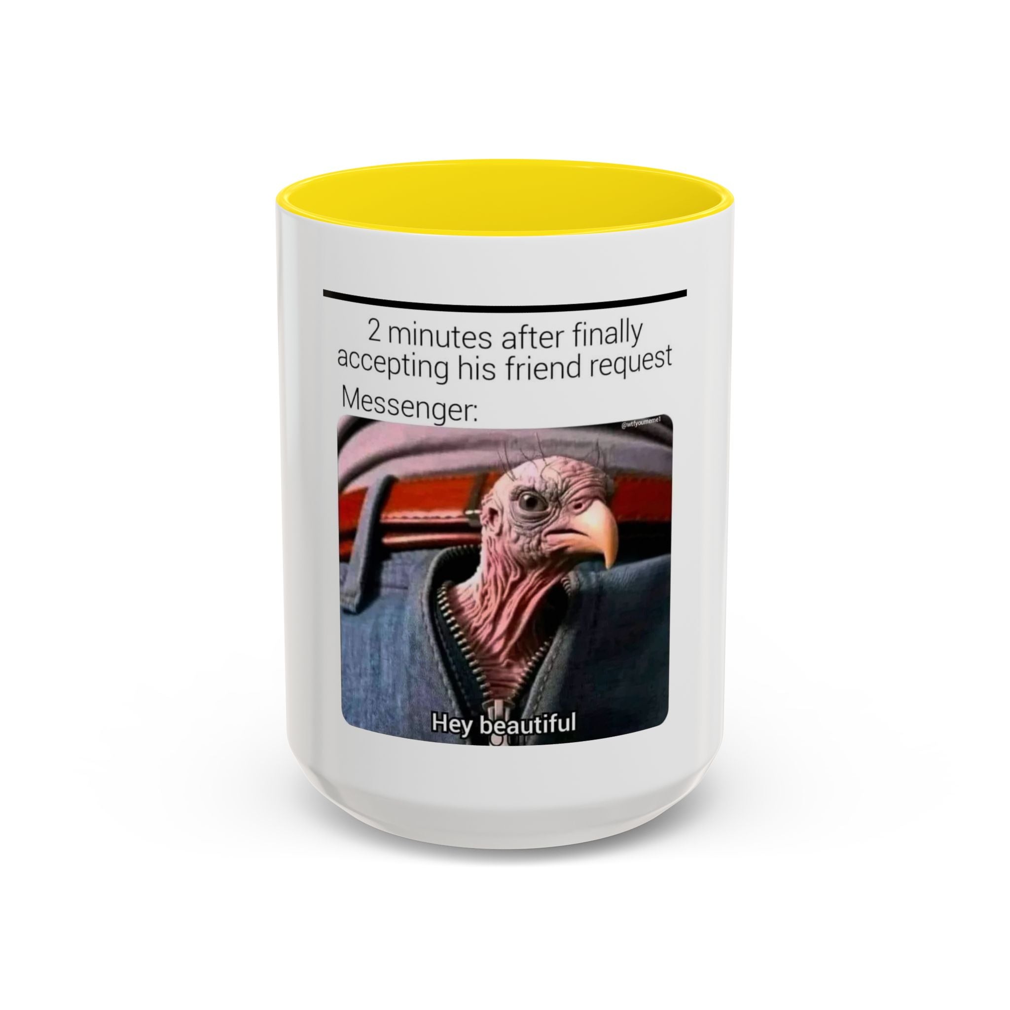Hey Beautiful Turkey Meme Mug | Accent Coffee Mug 11oz 15oz