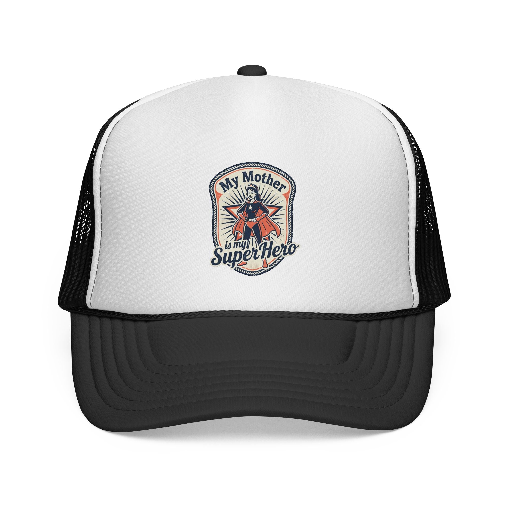 My Mother Is My Superhero Trucker Cap | Vintage Superhero Mom Patch