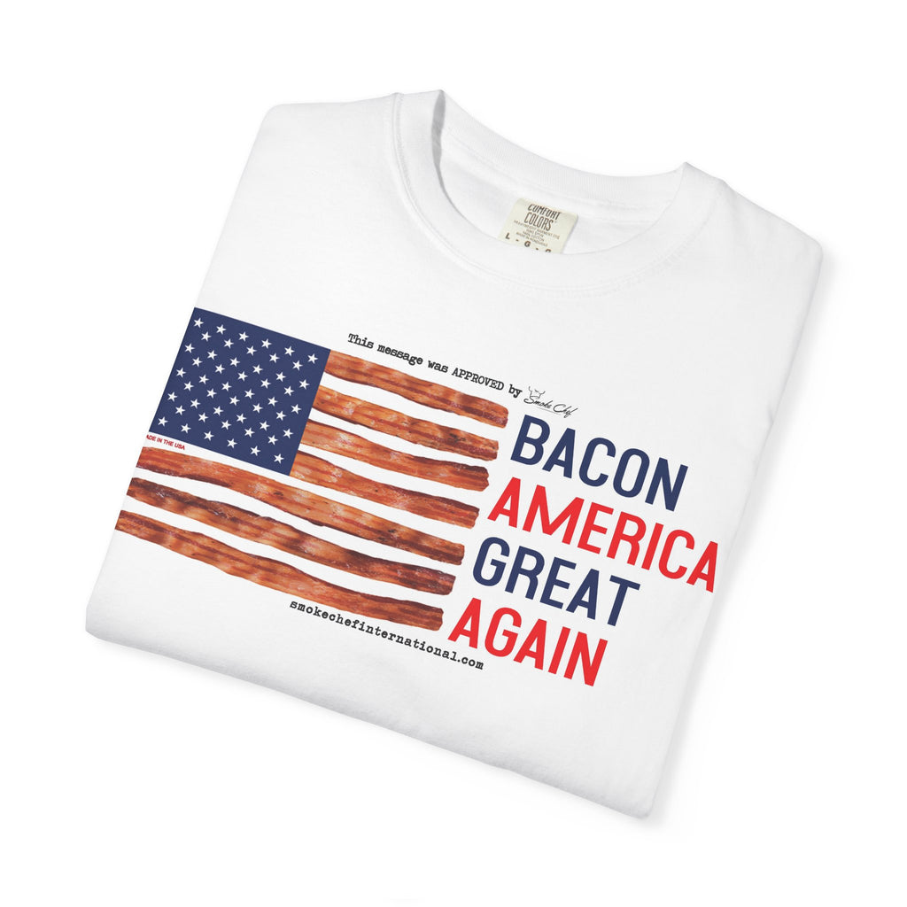 Bacon America Great Again T-shirt | American Flag Bacon Design
