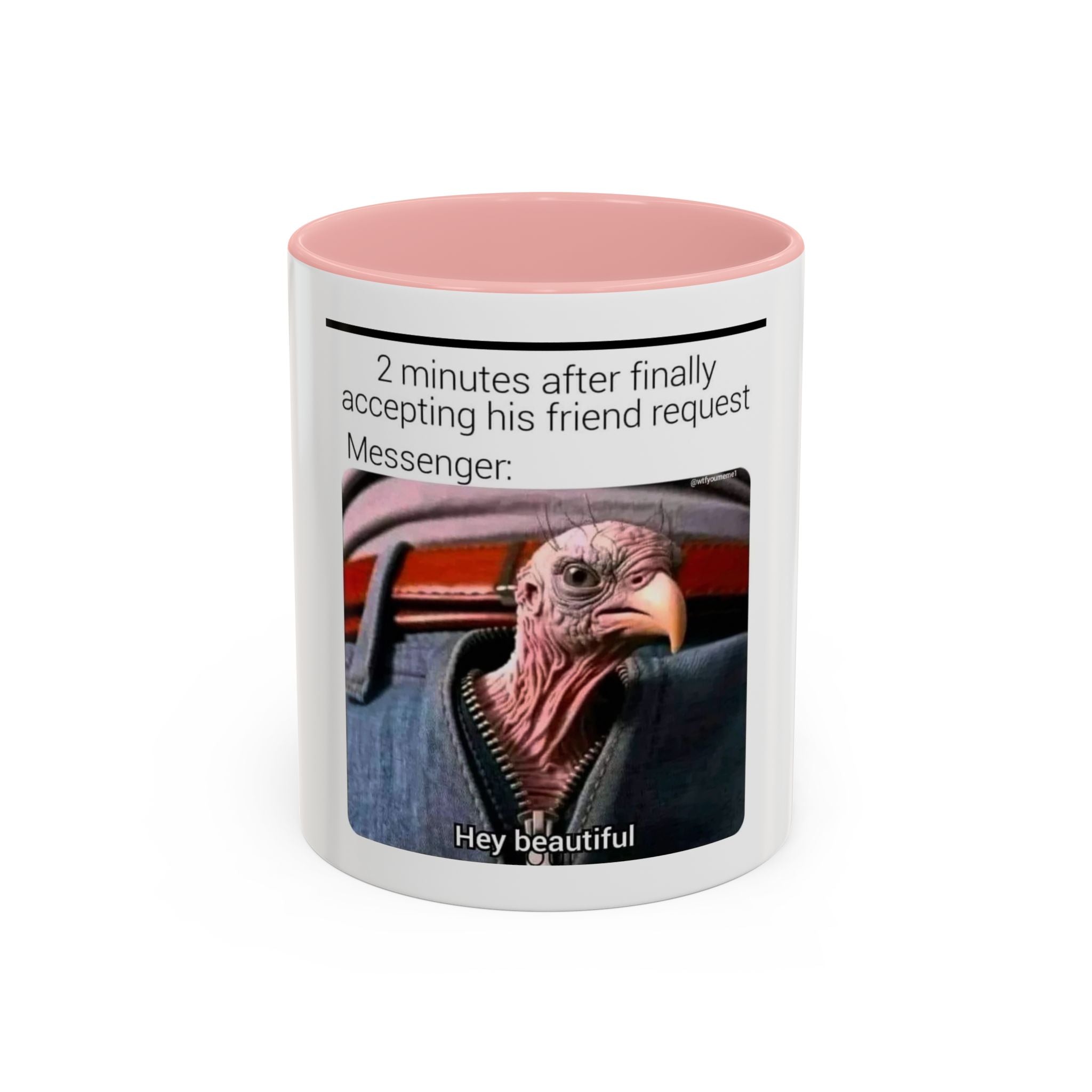Hey Beautiful Turkey Meme Mug | Accent Coffee Mug 11oz 15oz