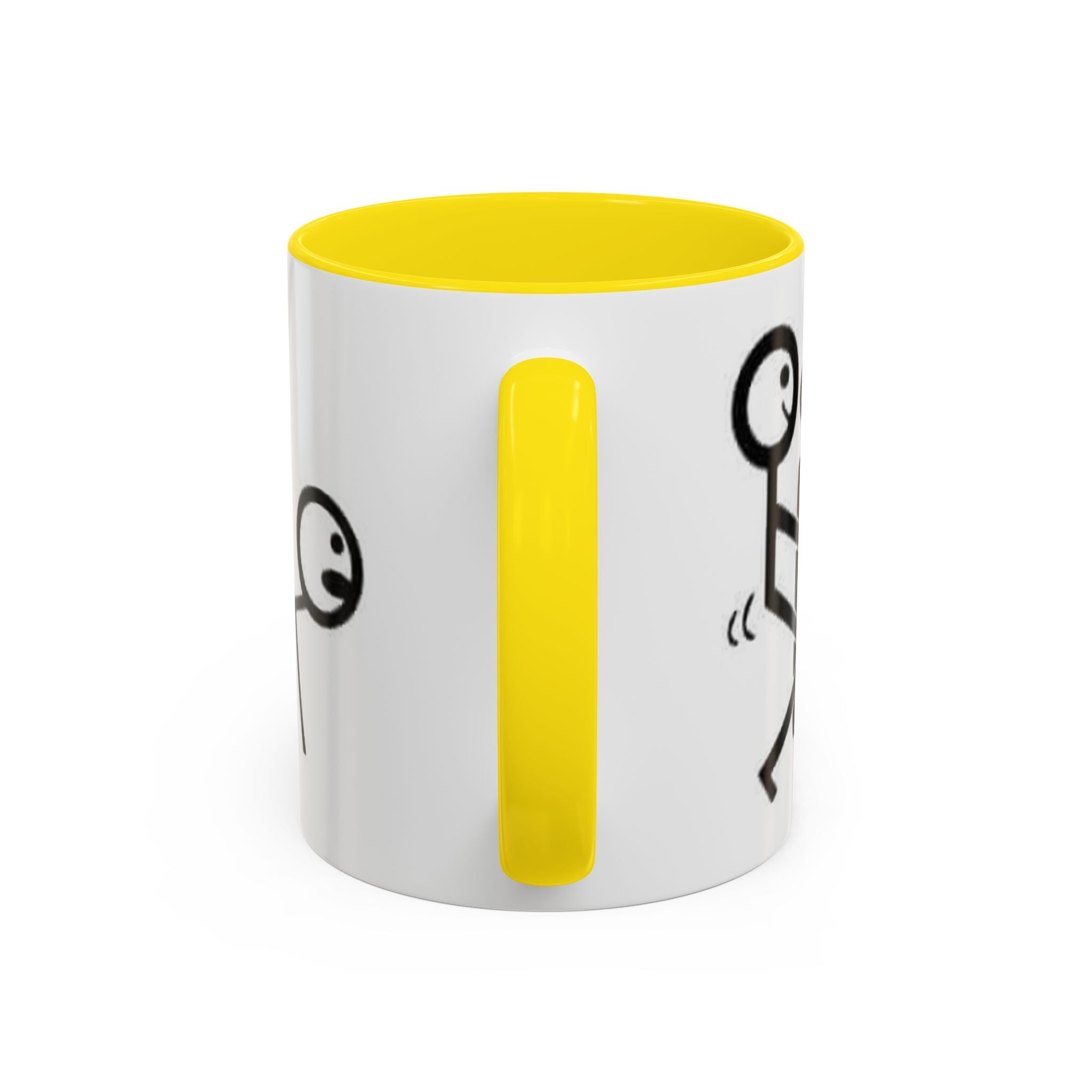 Sit Before It Mug | Funny Stick Figure Coffee Cup, Morning Routine Accent Mug