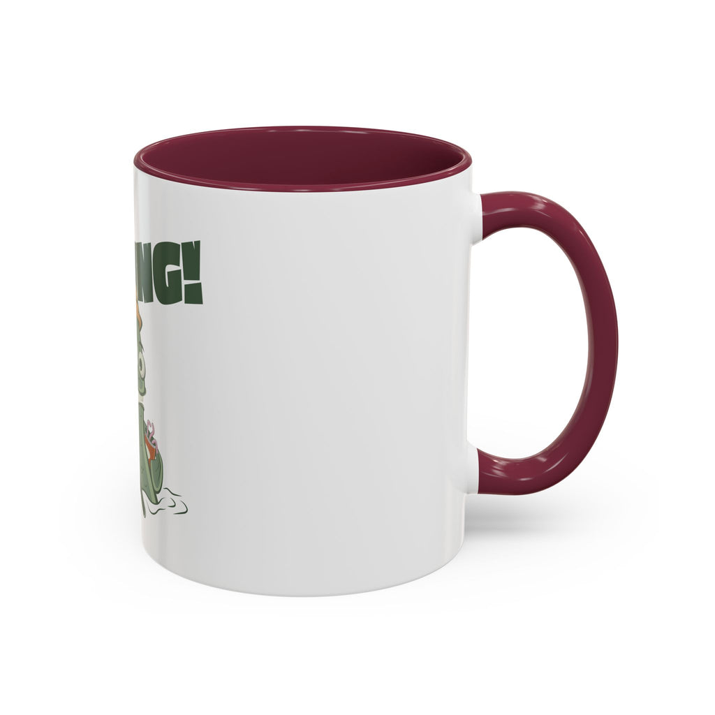 Gone Fishing fish character Mug | 11oz 15oz colorful ceramic