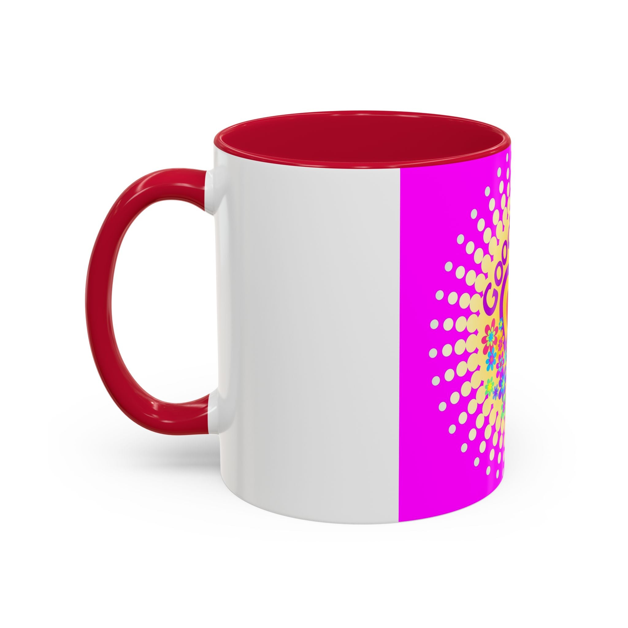 Good Vibes Peace Heart Floral Mug | Colorful 11oz 15oz Ceramic