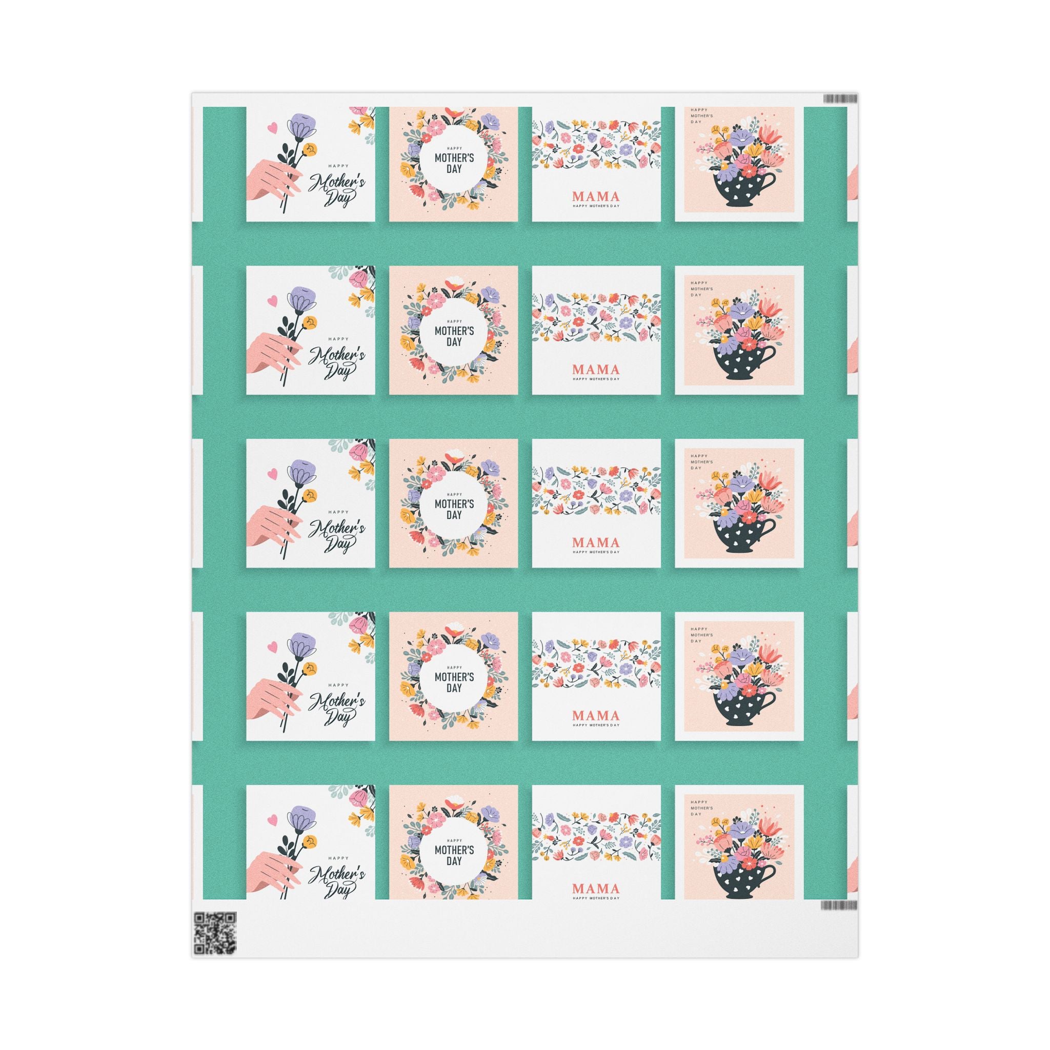 Colorful Feather Pattern Wrapping Papers | Repeating Bird Feather Gift Wrap