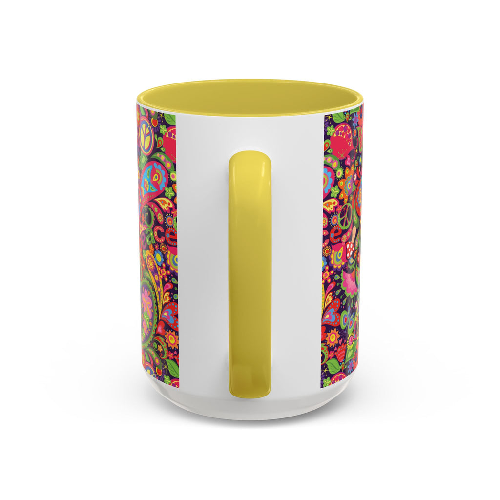 Psychedelic Paisley Peace Mug | Colorful 11oz or 15oz Ceramic