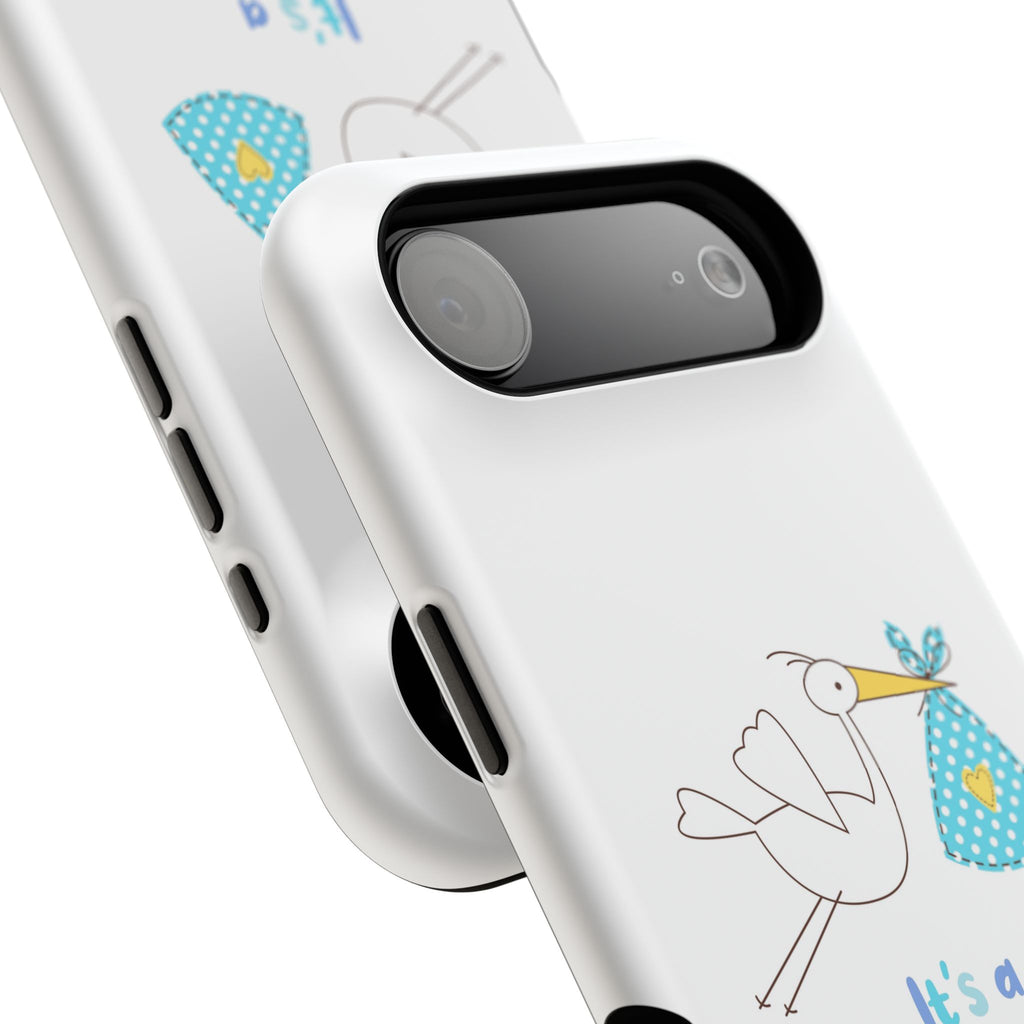Stork 'It's a Boy' Phone Case | Impact-Resistant Case