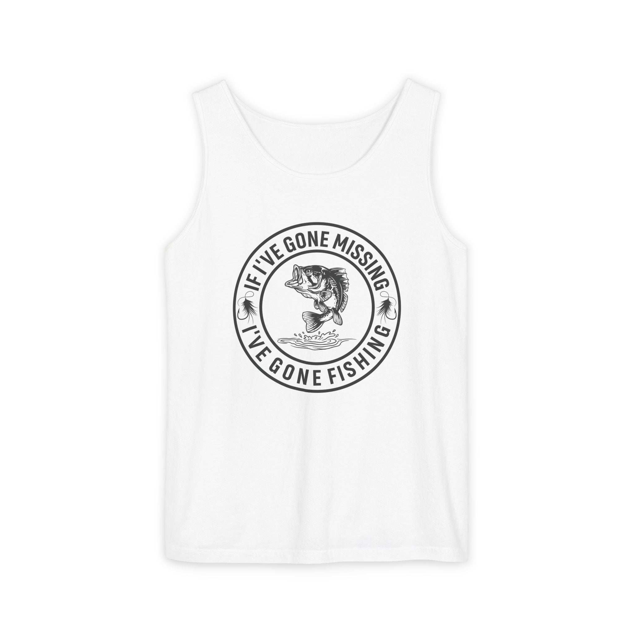 I've Gone Missing I've Gone Fishing Tank Top | Bass Fishing Graphic