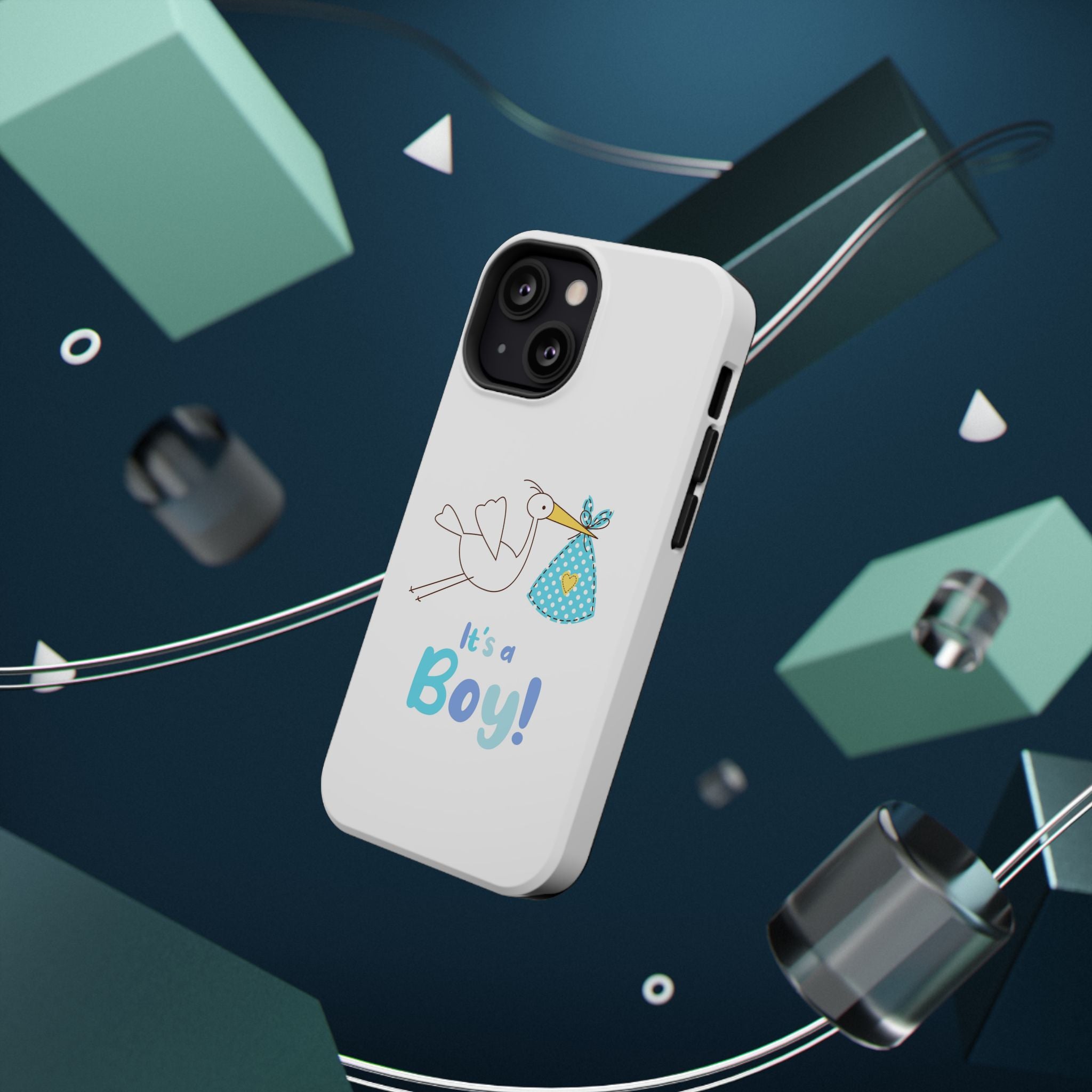 Stork 'It's a Boy' Phone Case | Impact-Resistant Case