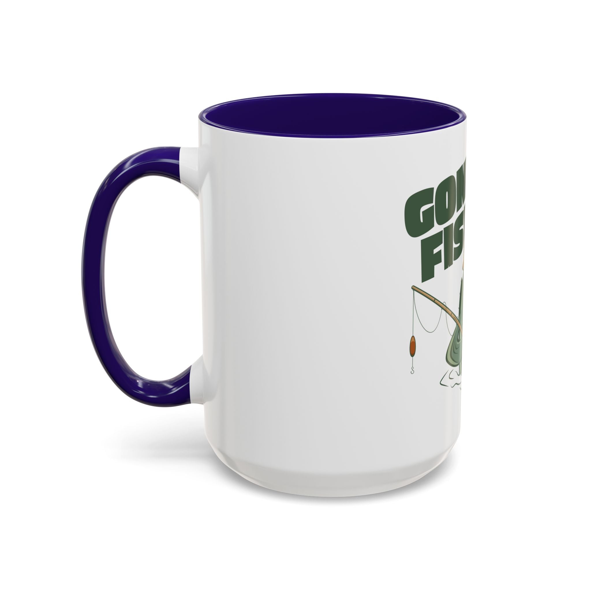 Gone Fishing fish character Mug | 11oz 15oz colorful ceramic