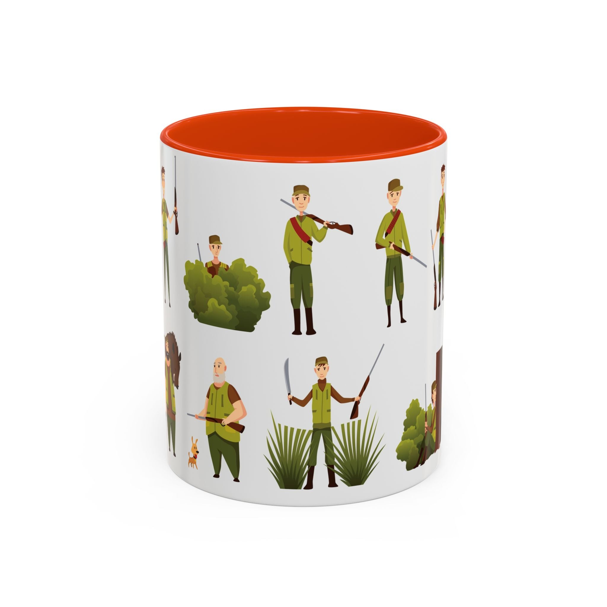 Hunter Pattern Mug | Hunting Illustrations, Outdoorsman Coffee Cup