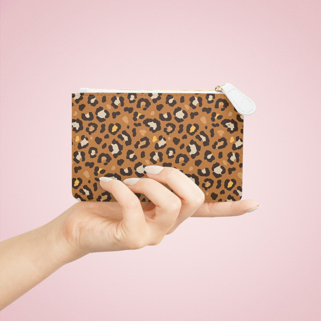 Leopard Print Mini Clutch Bag | Brown Cheetah Pattern Accessory