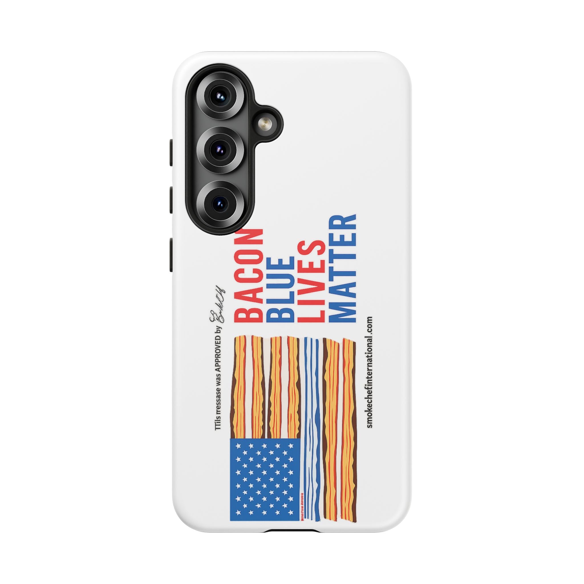 Bacon Blue Lives Matter Phone Case | Patriotic Flag Bacon Illustration